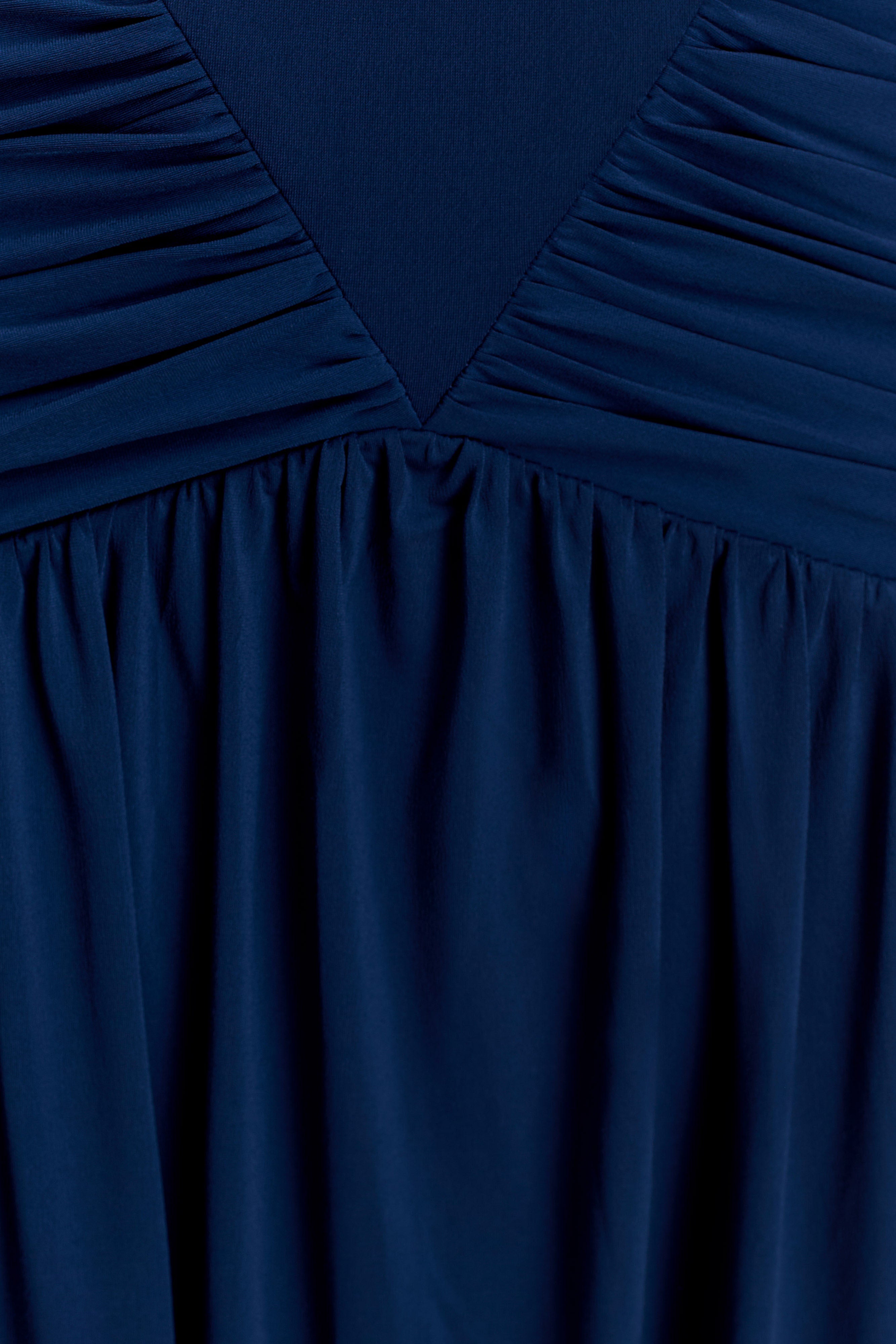 Emory Jersey Cape Maxi Dress - Navy - Image 6