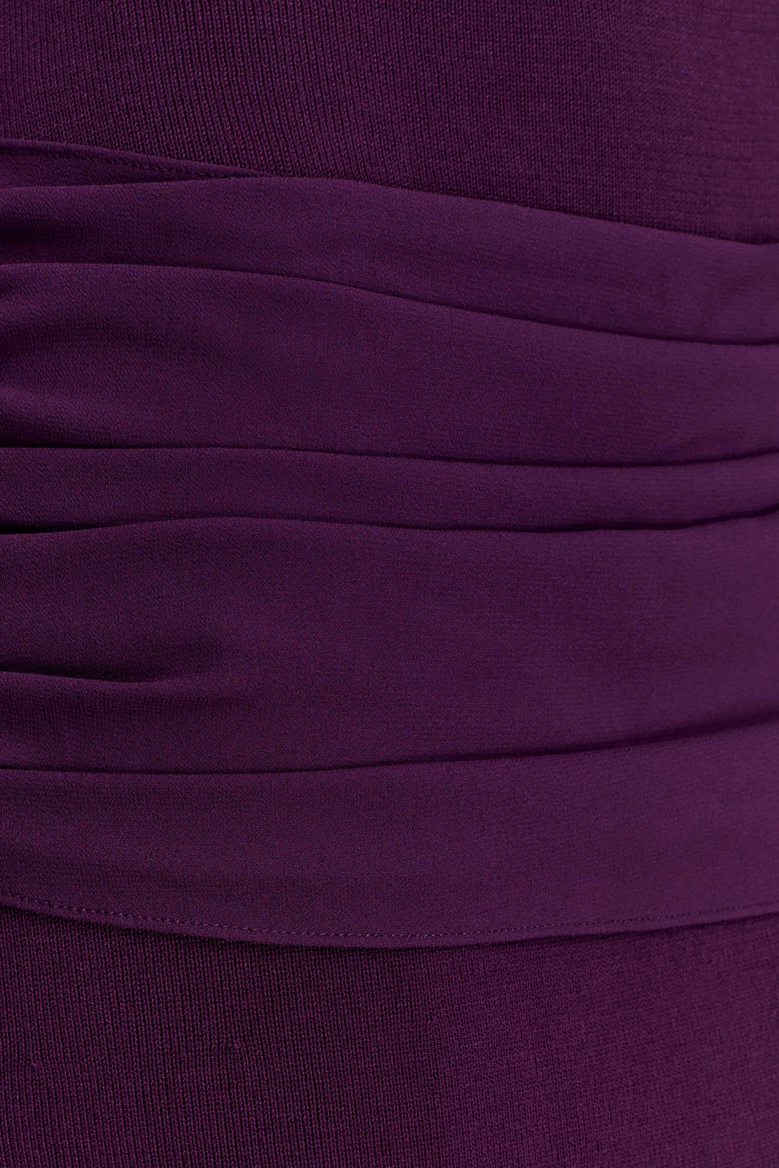 Grayson Knit Chiffon Maxi Dress - Plum - Image 7