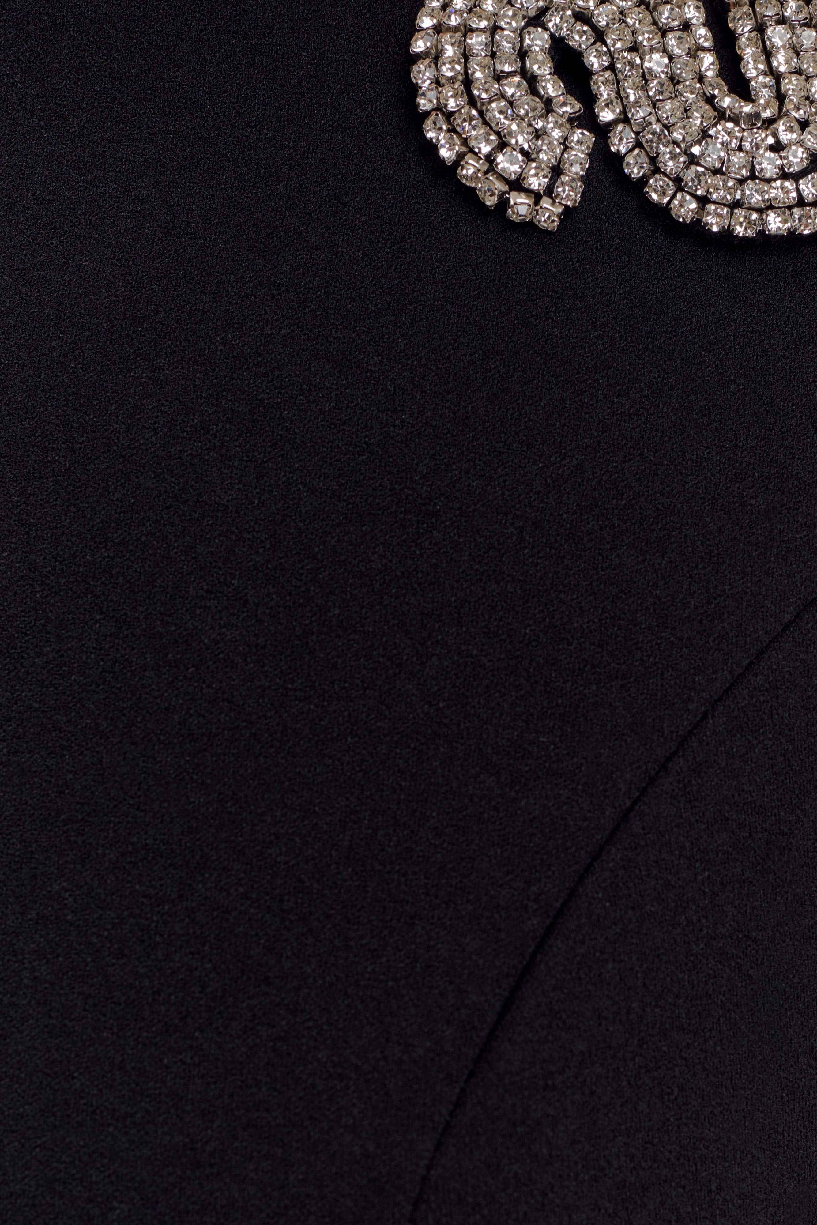 Lorde Embellished Crepe Maxi Dress - Black - Image 9