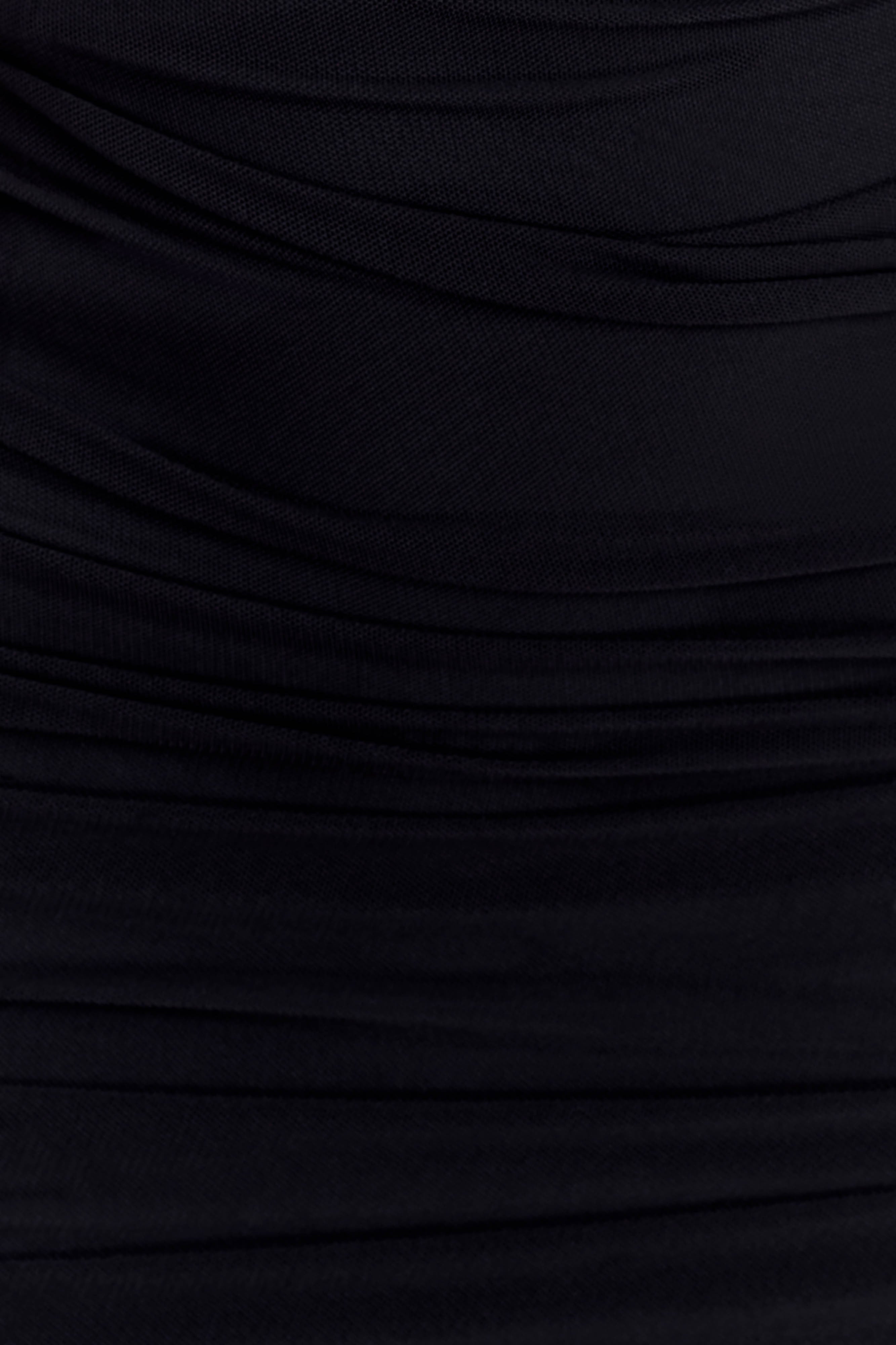 Jianna Strapless Mesh Maxi Dress - Black - Image 6