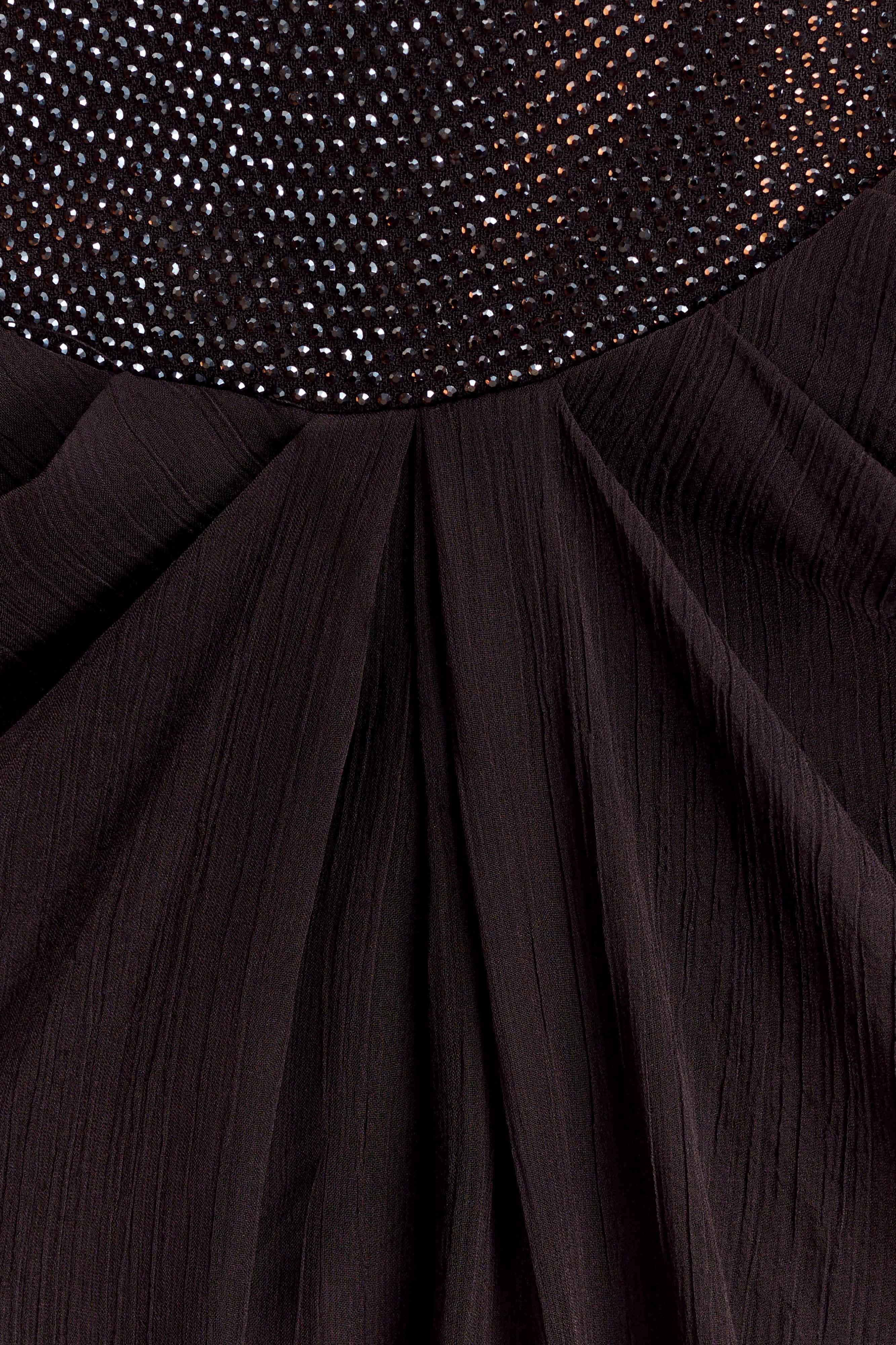 Siren Satin And Diamante Maxi Skirt - Dark Chocolate - Image 9