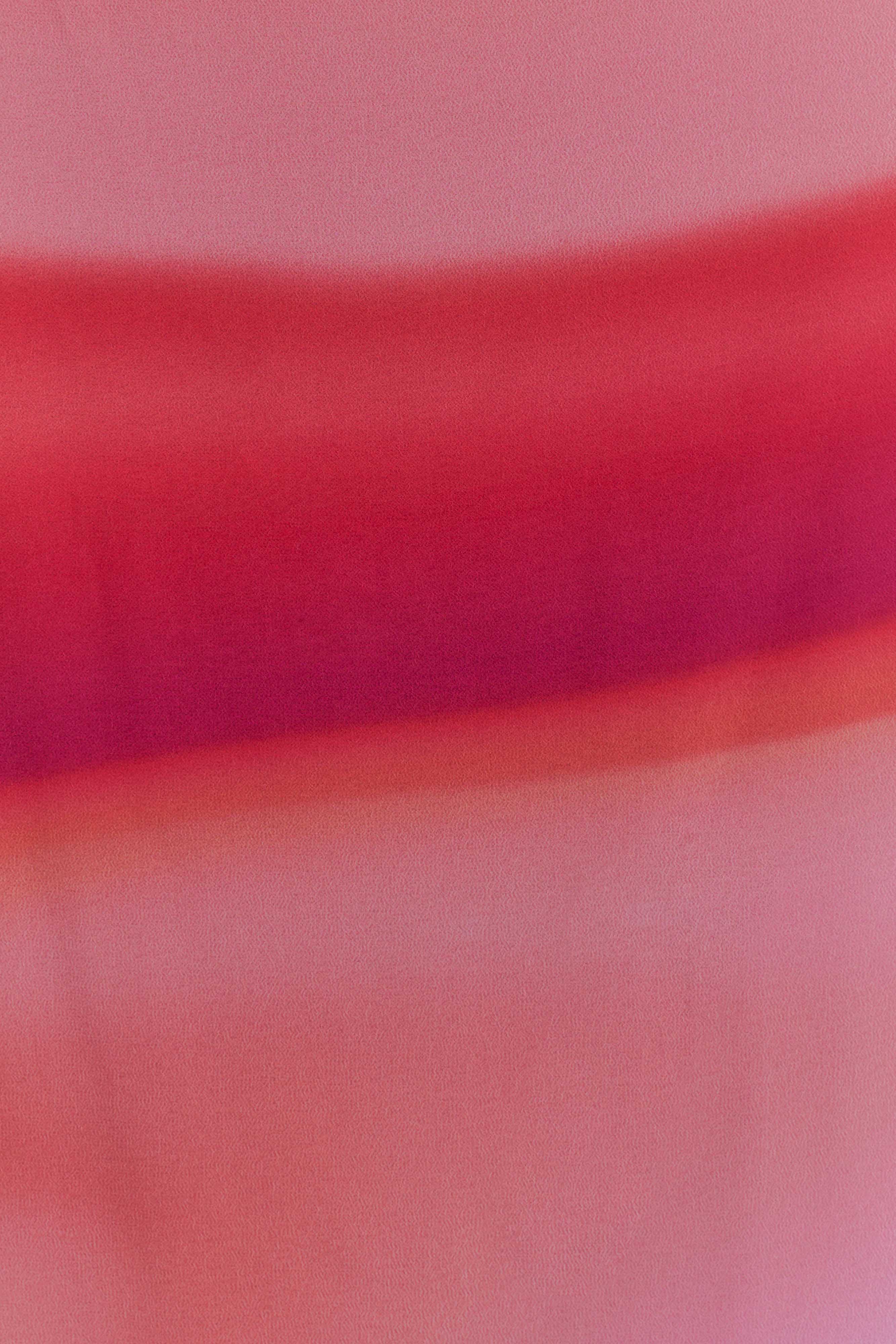 Amaya Strapless Chiffon Maxi Dress - Pink Sunset Print - Image 6