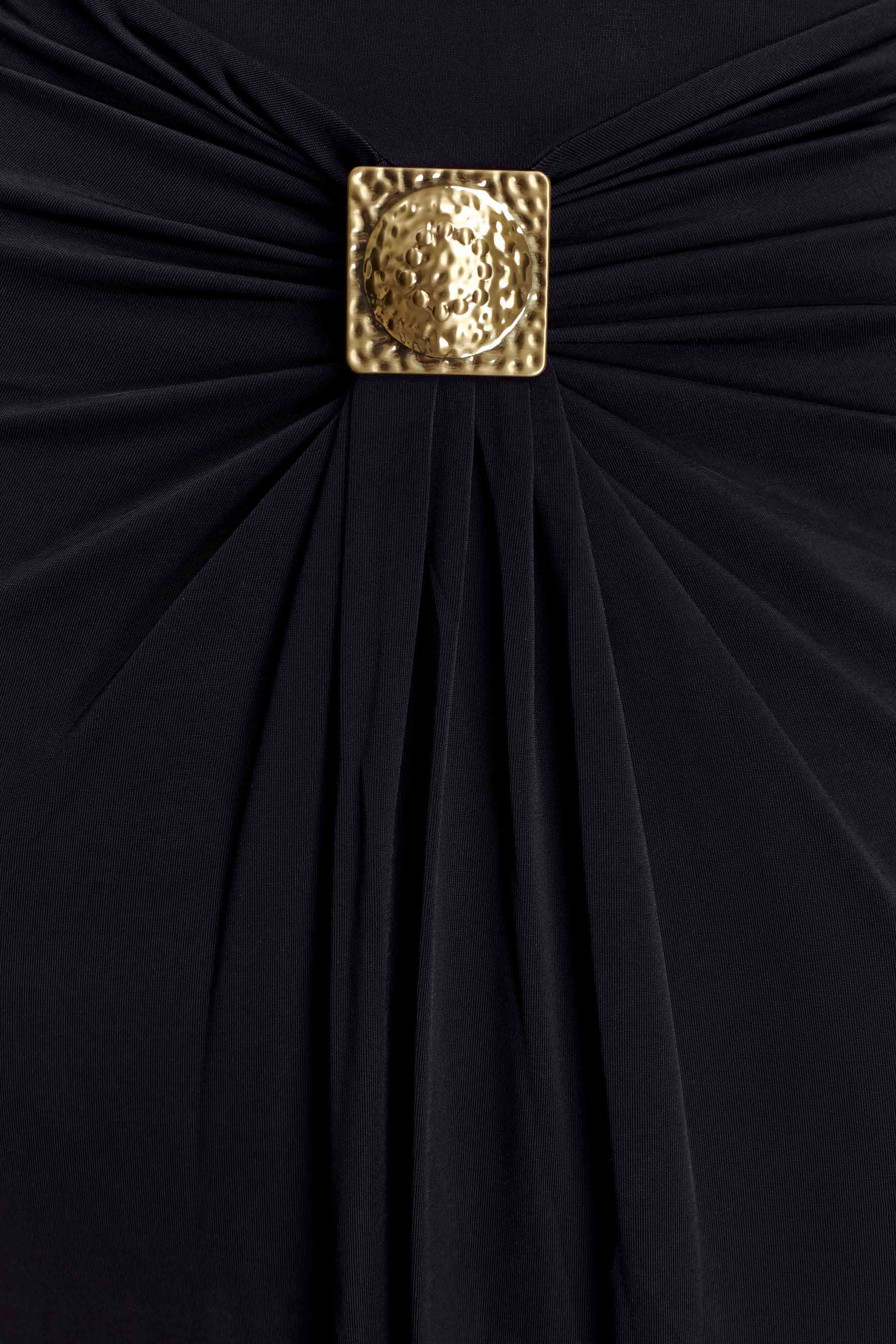Quincy Halter Maxi Dress With Hardware - Black - Image 5