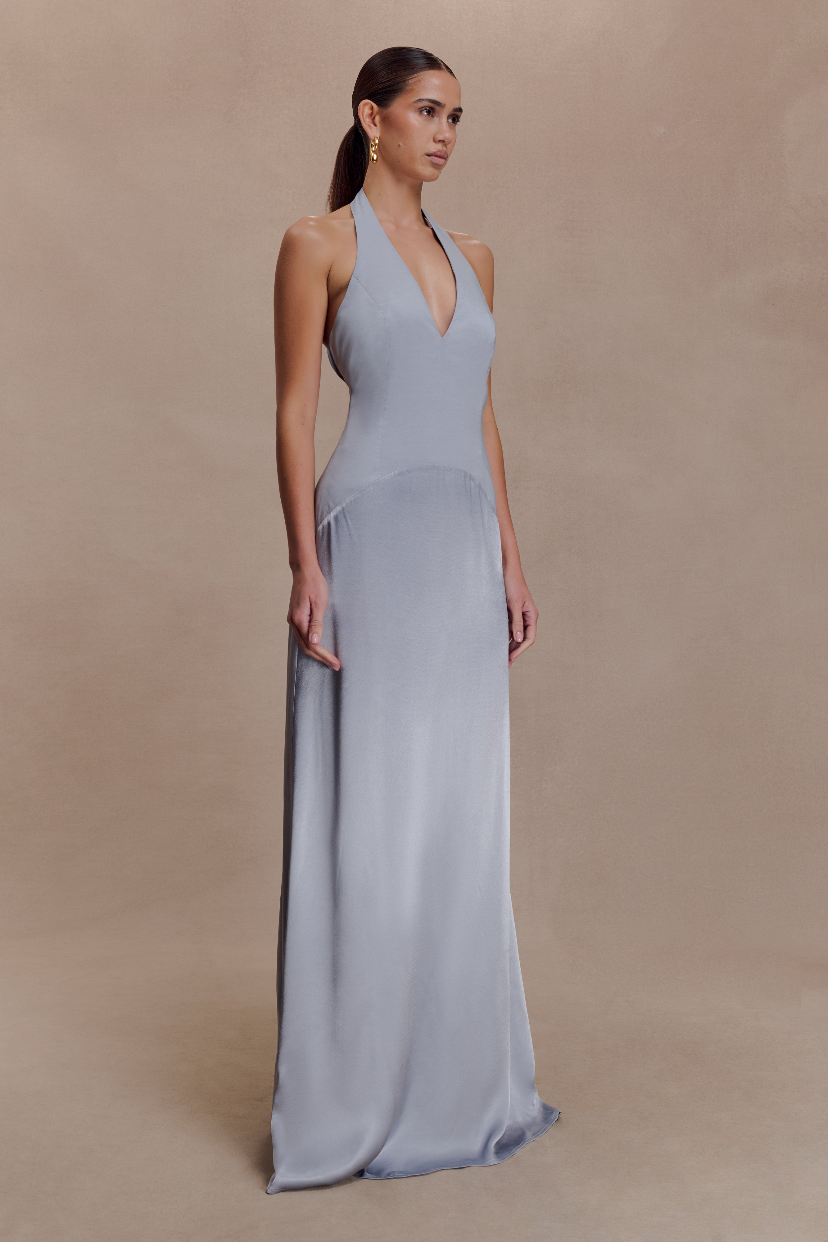 Alternative view of Maura Taffeta And Satin Maxi Dress - Cornflower Blue