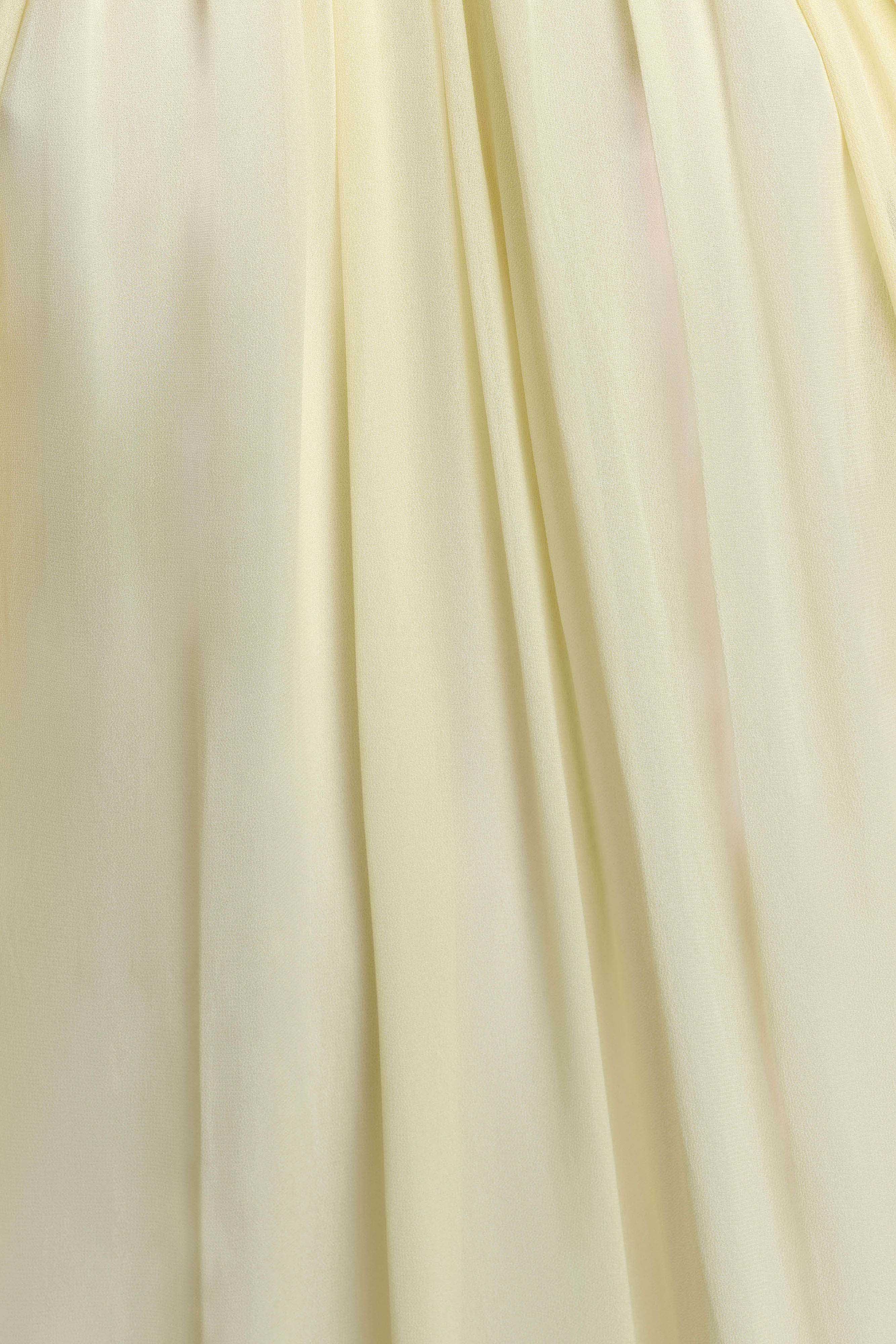 Janni Chiffon Maxi Dress With Hardware - Lemon Lime - Image 5