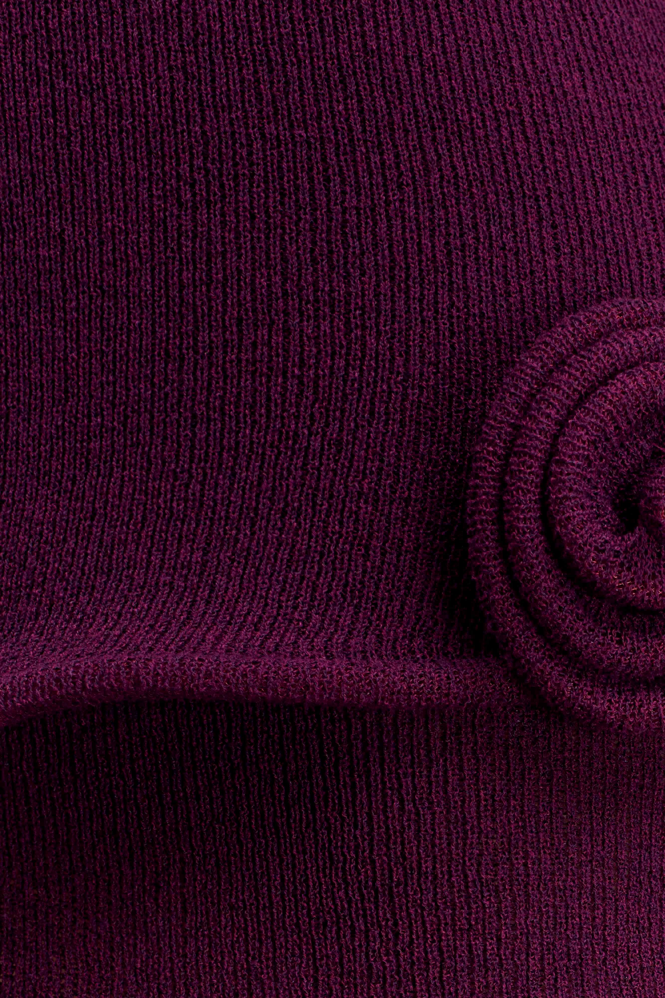 Samira Knit Long Sleeve Mini Dress - Plum - Image 7