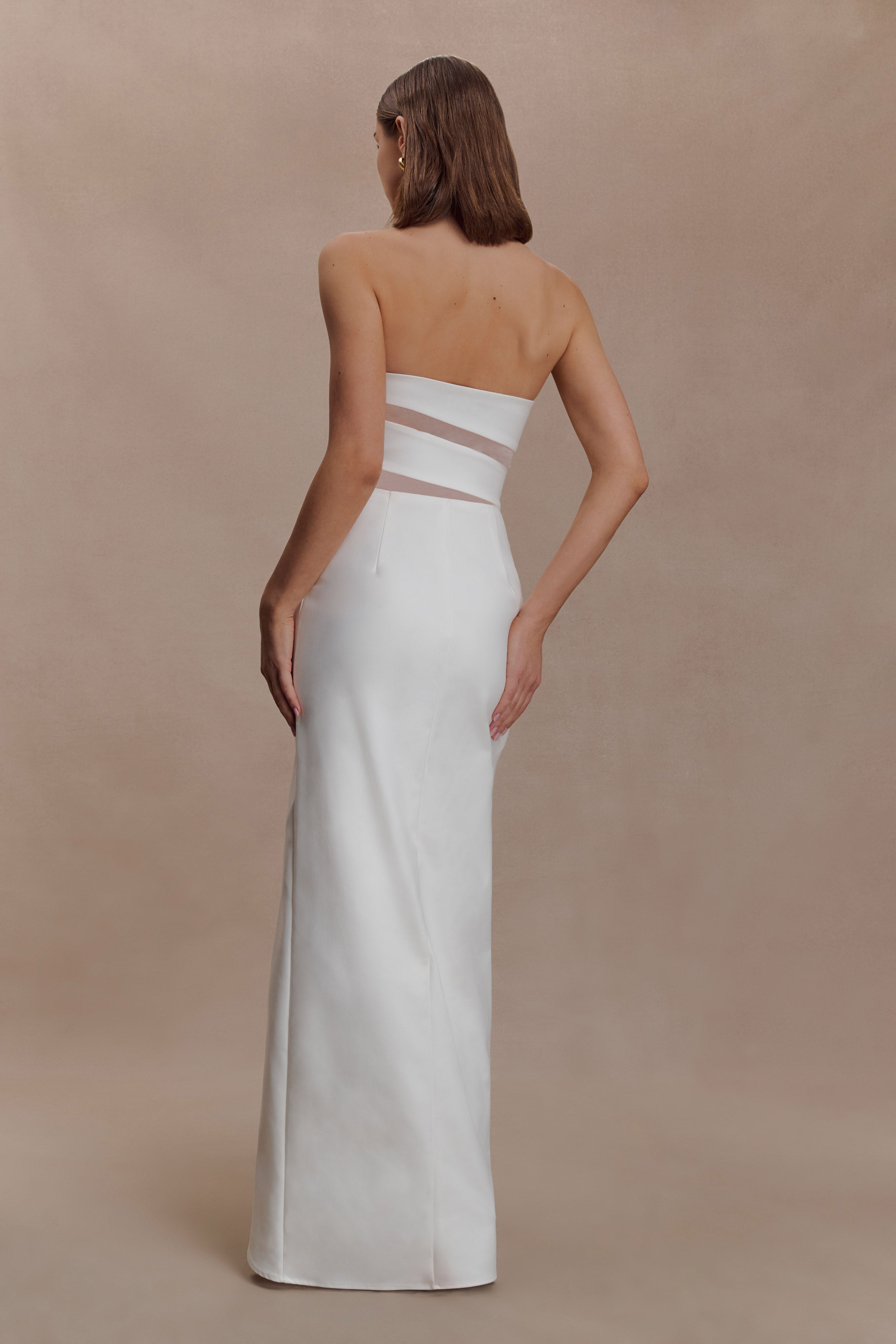 Alternative view of Paulina Cut Out Strapless Maxi Dress - White