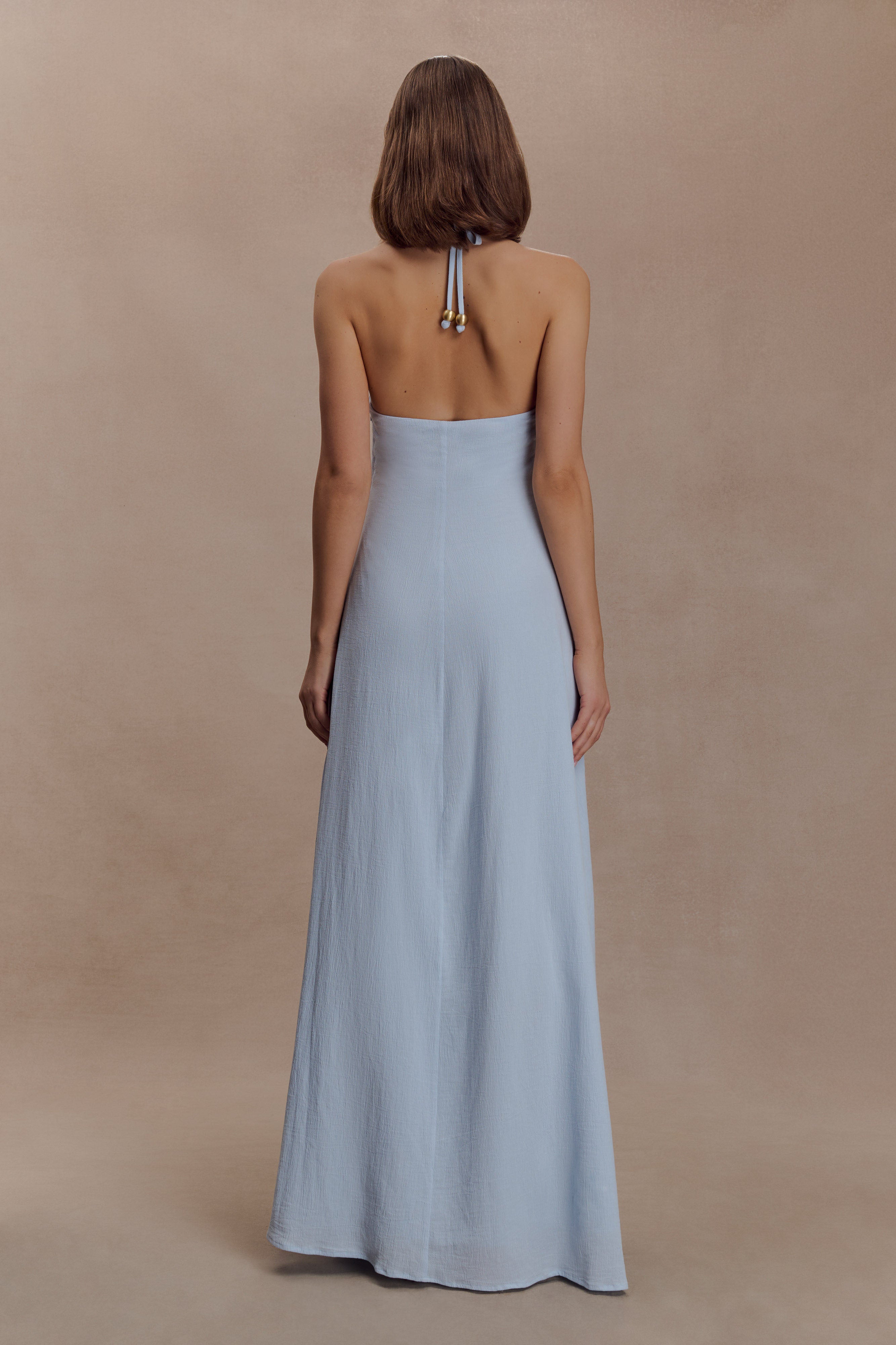 Alternative view of Abeda Cotton Maxi Dress With Hardware - Pale Blue