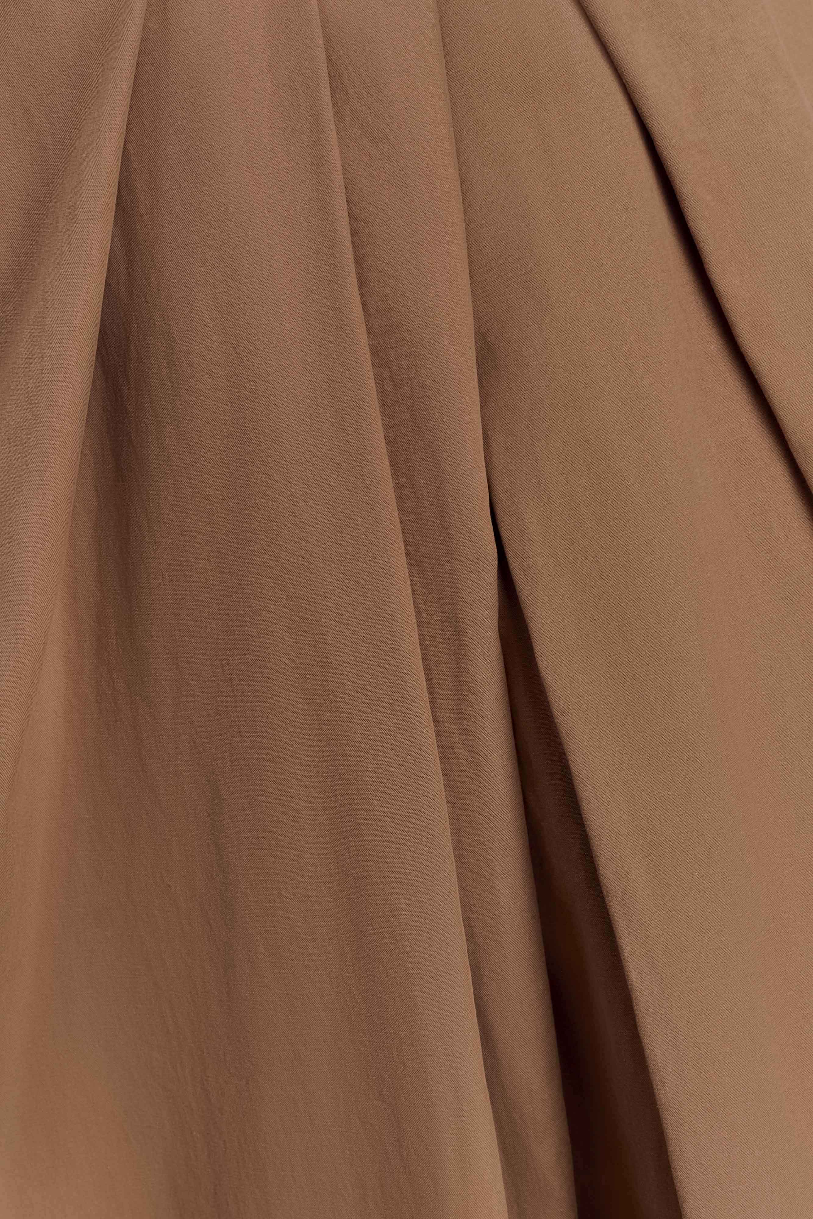 Owen Draped Wide Leg Pants - Mocha - Image 7