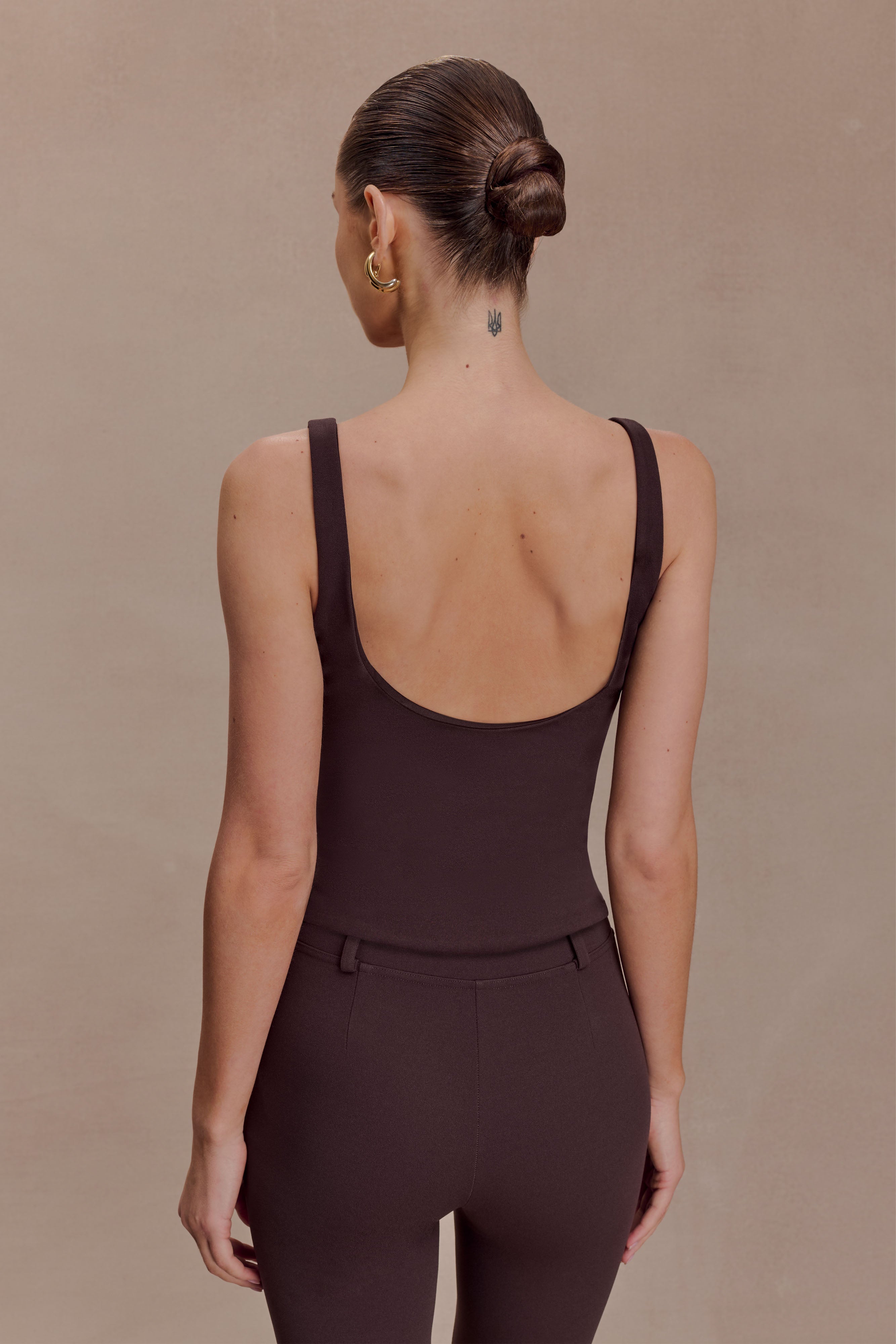 Alternative view of Blanca Stretch Crepe Cami Top - Chocolate