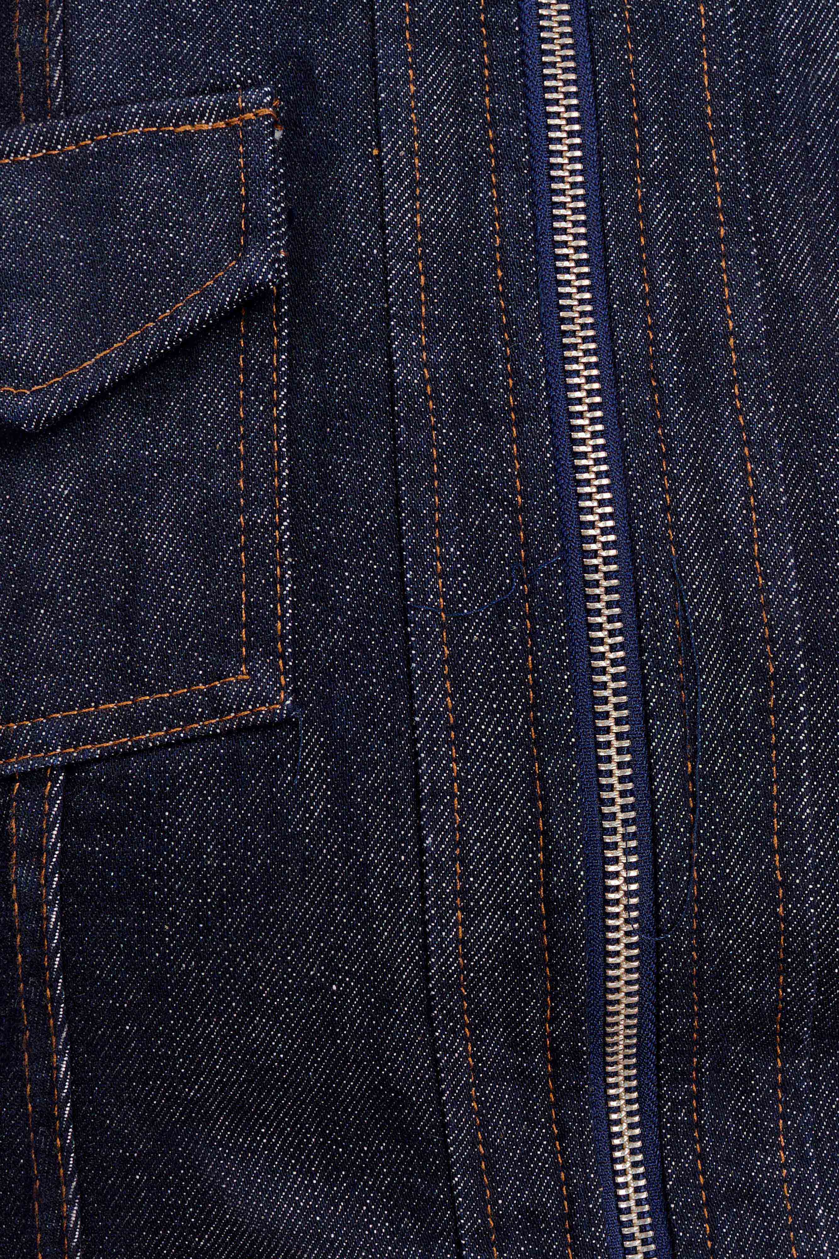 Cierra Cinched Jacket Top - Washed Indigo Blue - Image 7