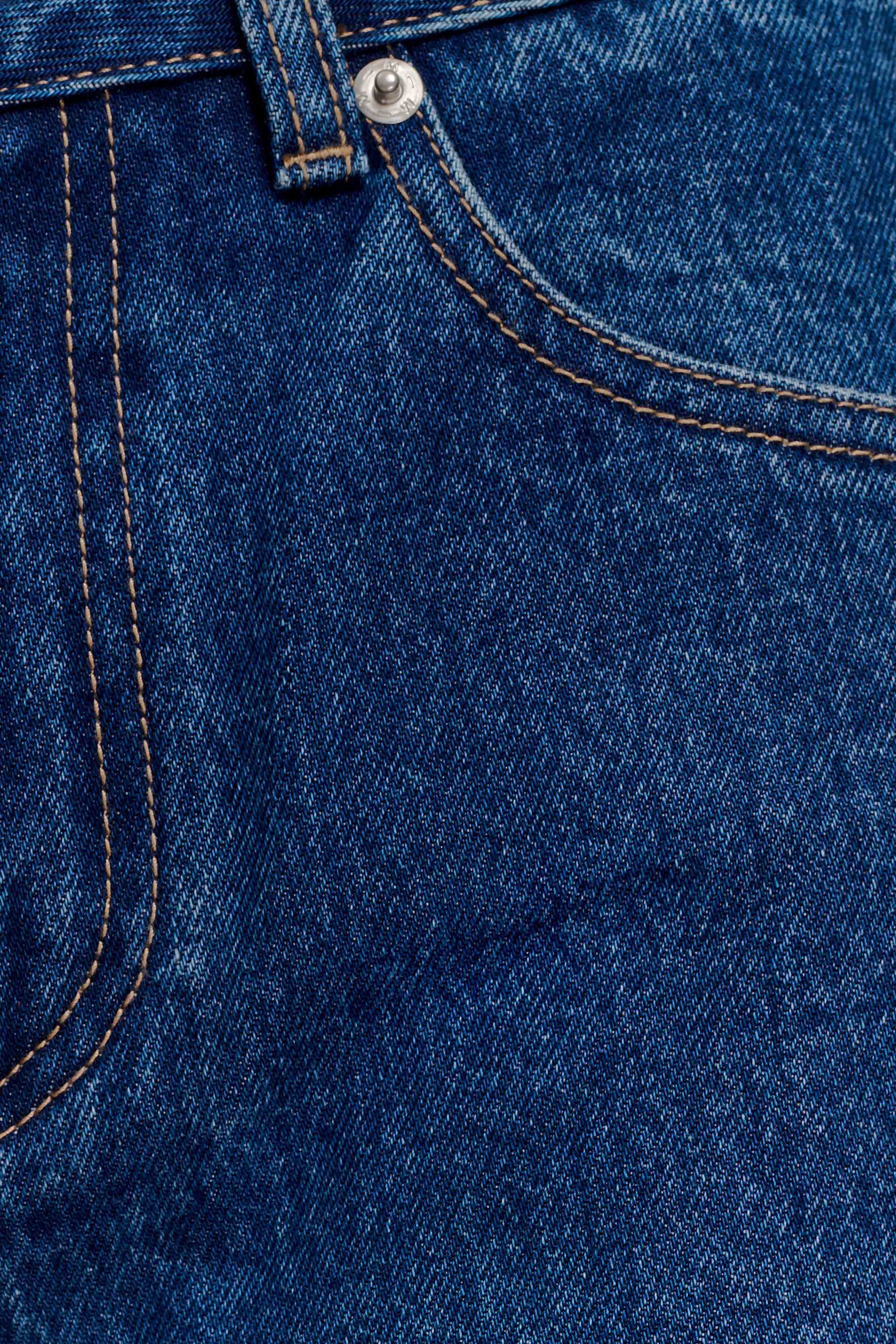 Georgette Mid Rise Paneled Denim Jeans - Dark Blue - Image 7