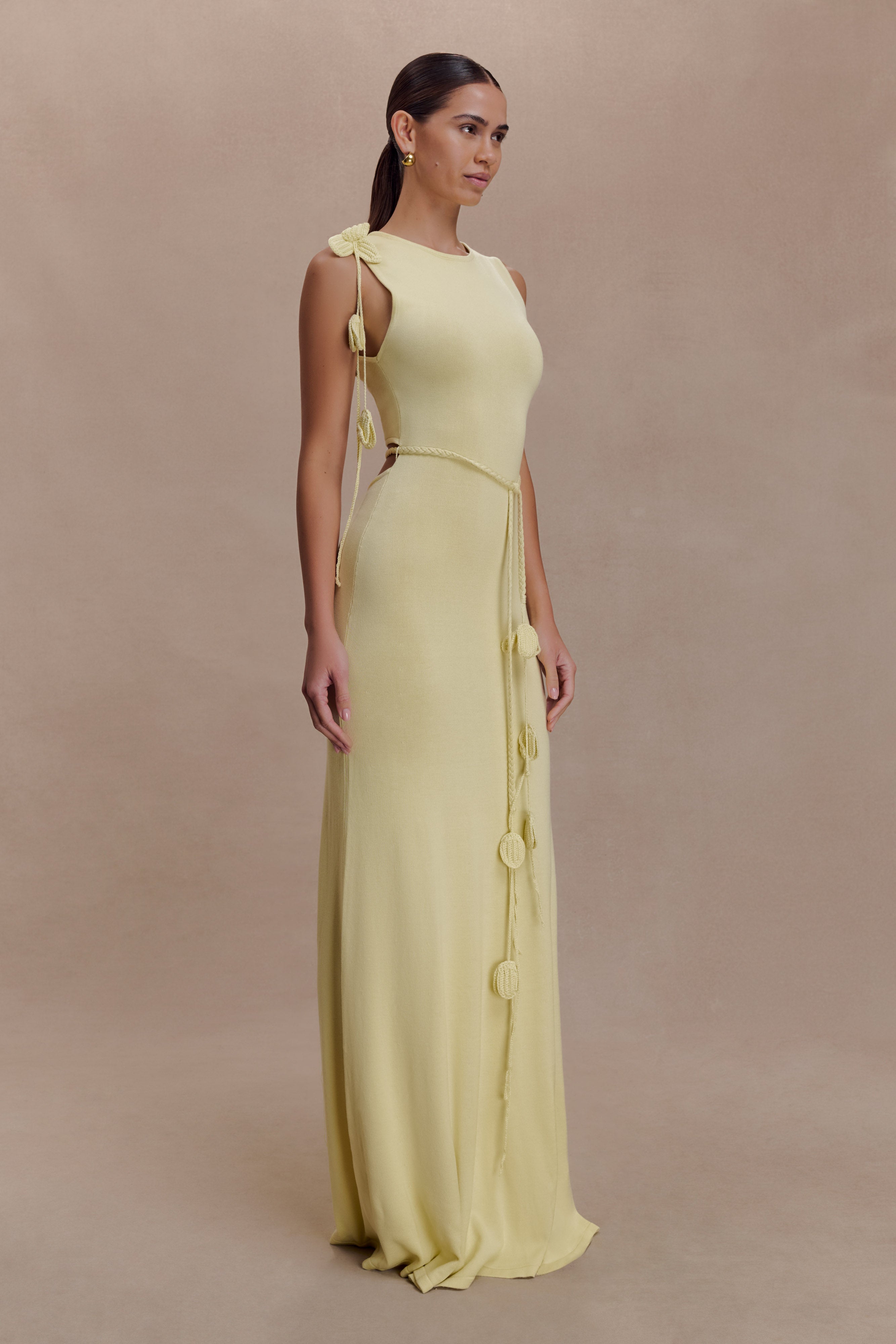 Monay Tulip Maxi Dress - Lemon - Image 4