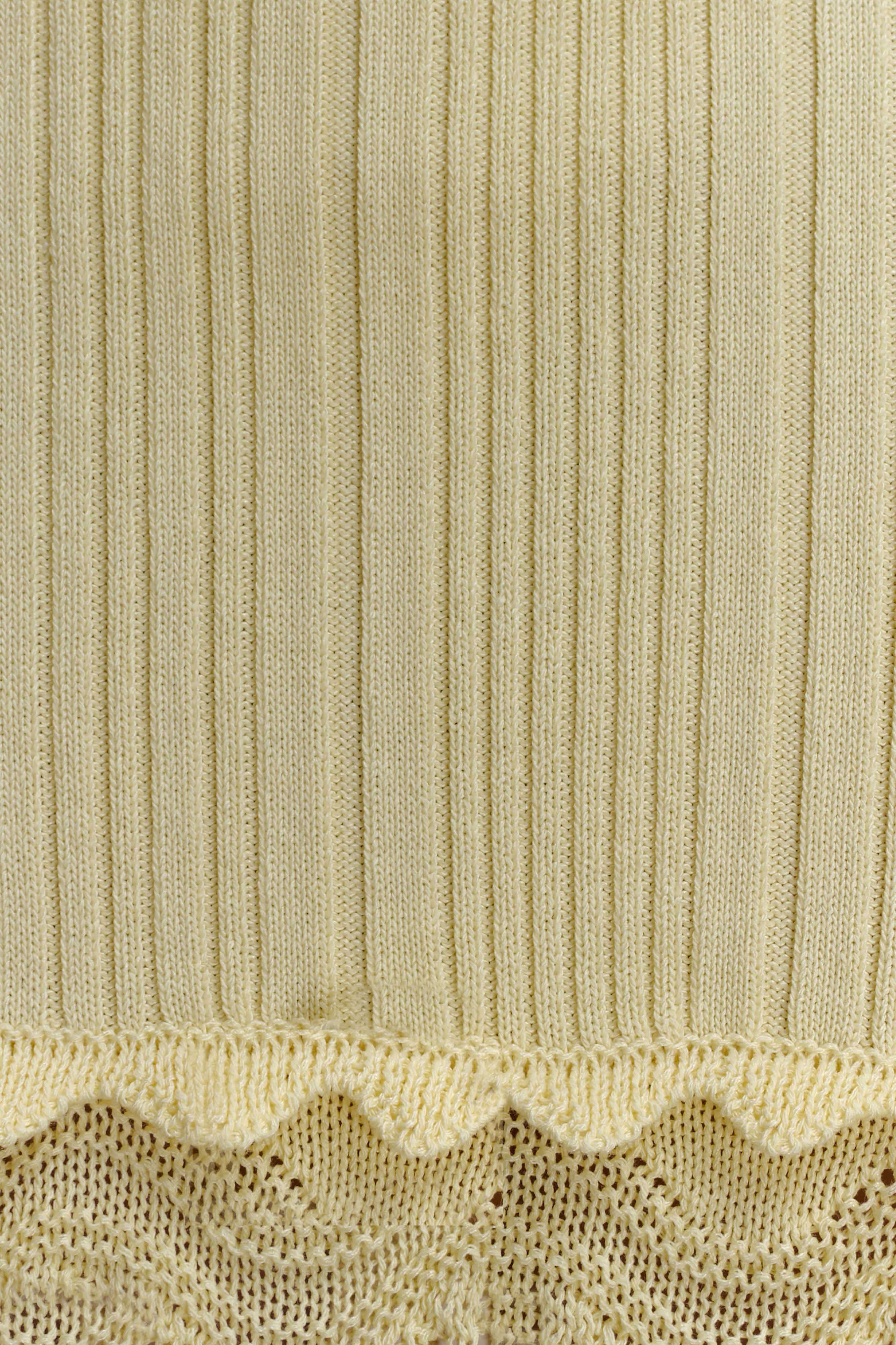 Coleene Pointelle Knit Maxi Skirt - Lemon - Image 7