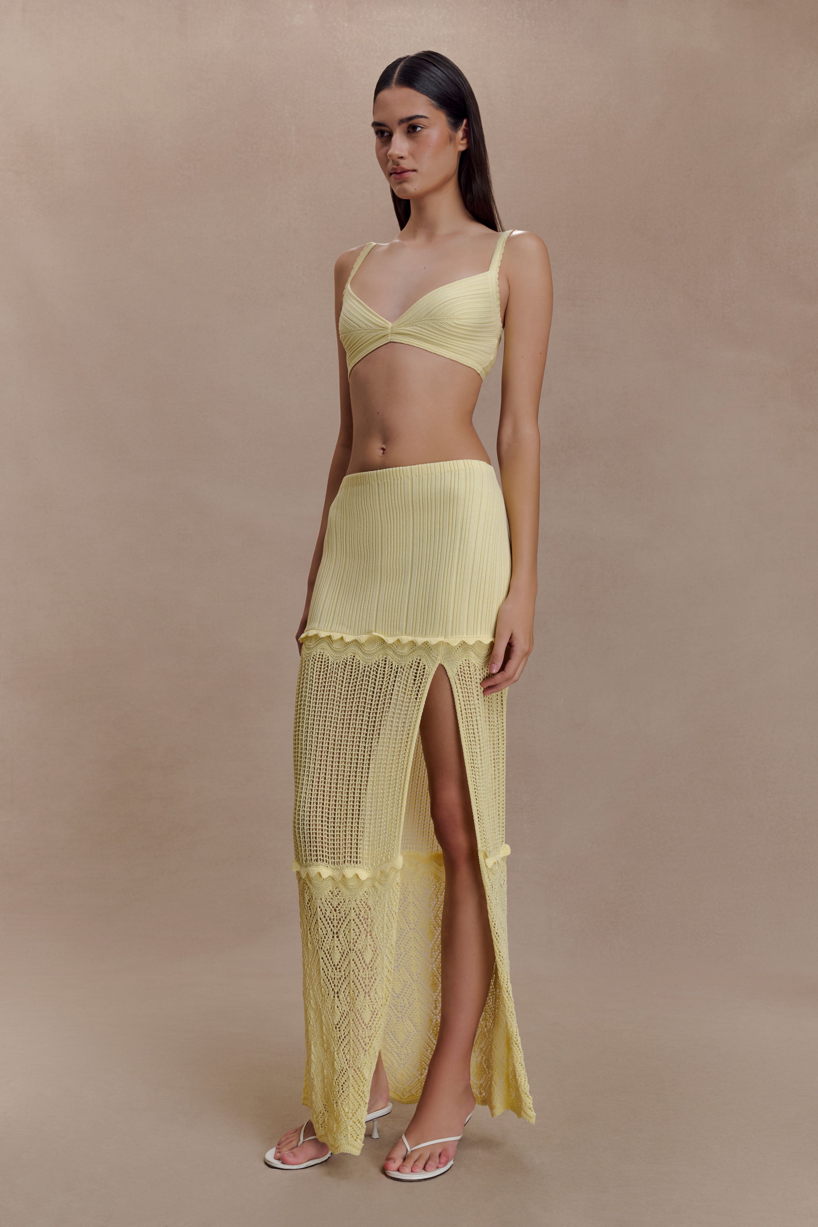 Coleene Pointelle Knit Top - Lemon - Image 4