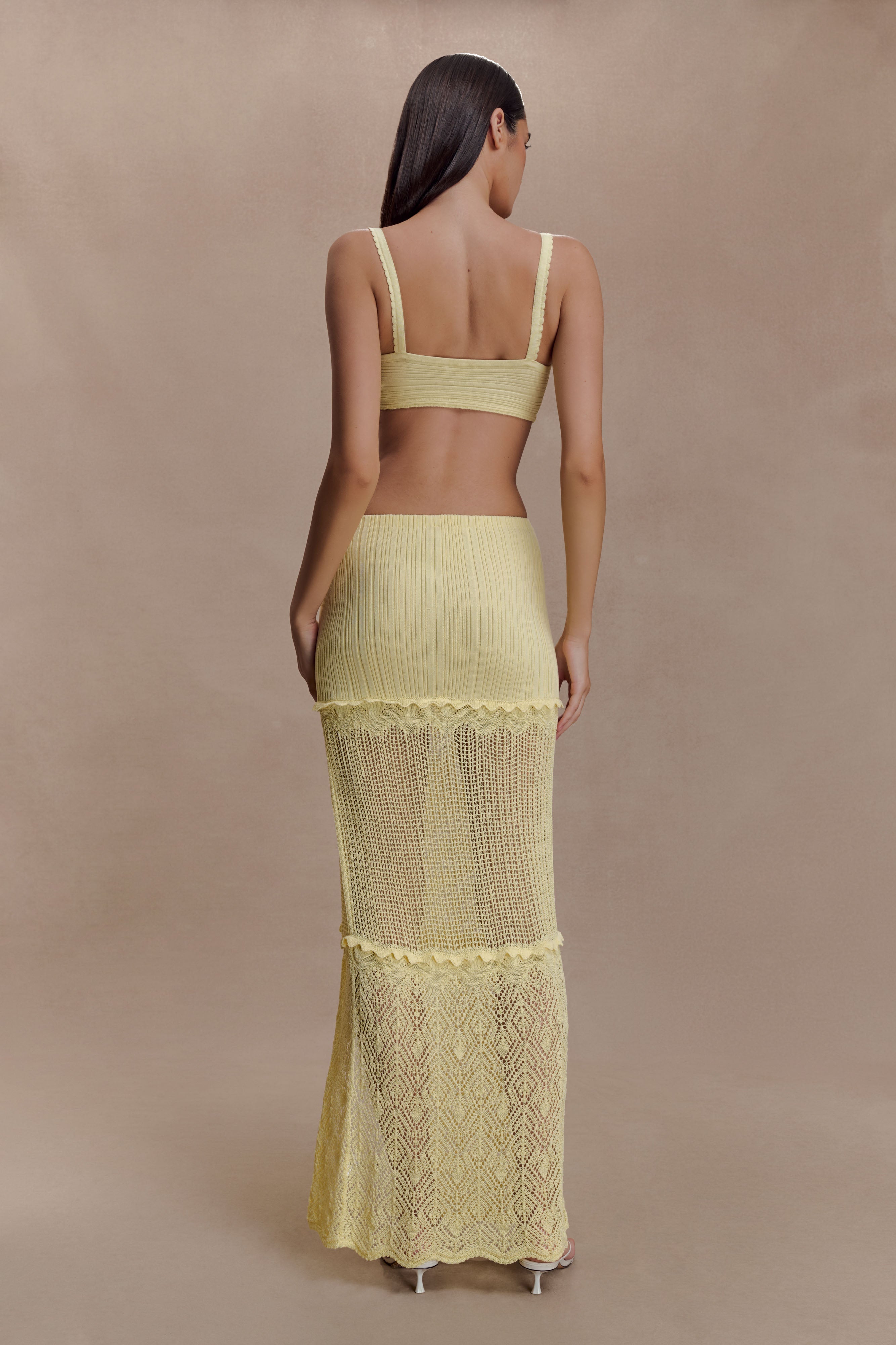 Coleene Pointelle Knit Top - Lemon - Image 5