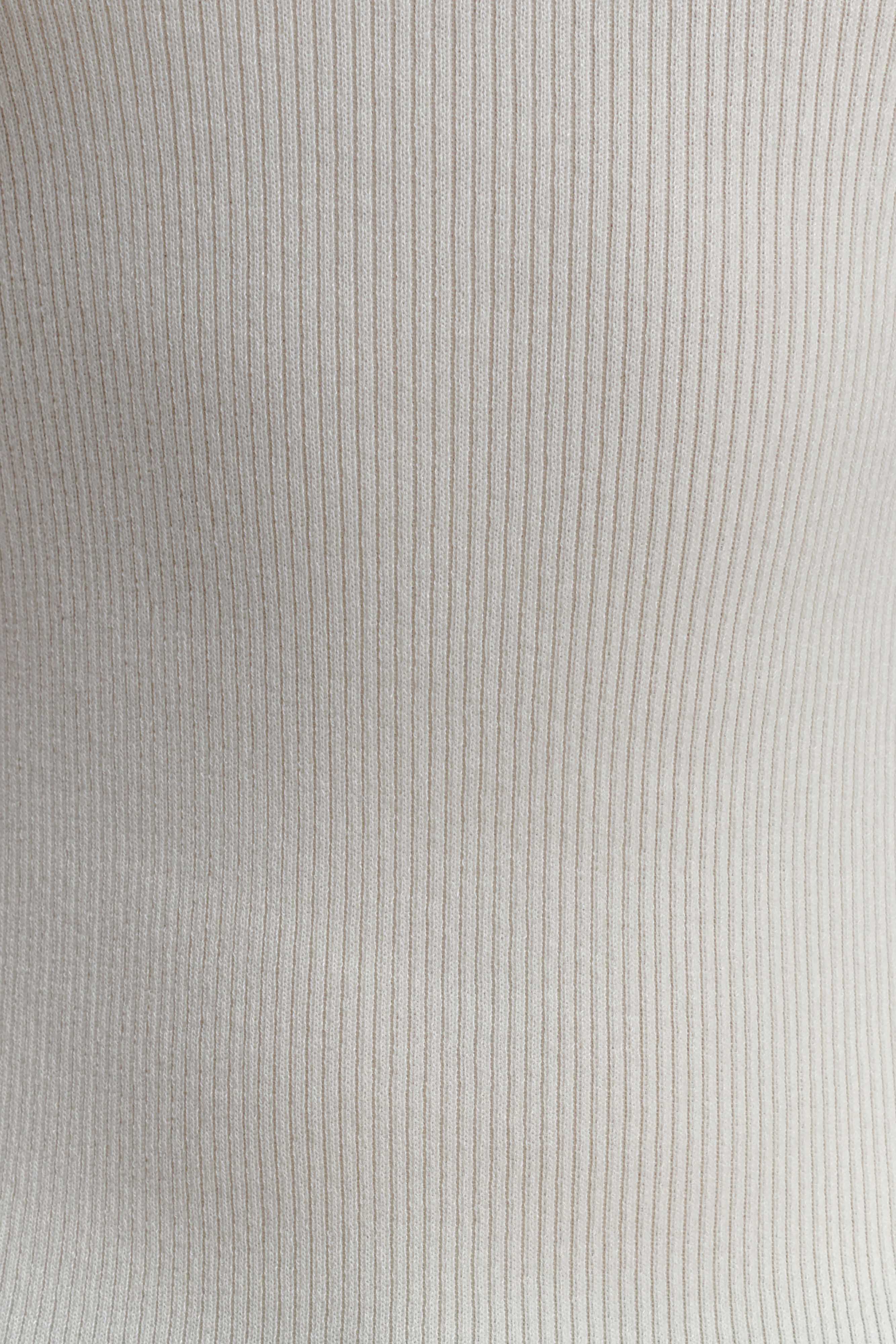 Diya Ribbed Sleeveless Top With Wire Hem - Ivory - Image 7