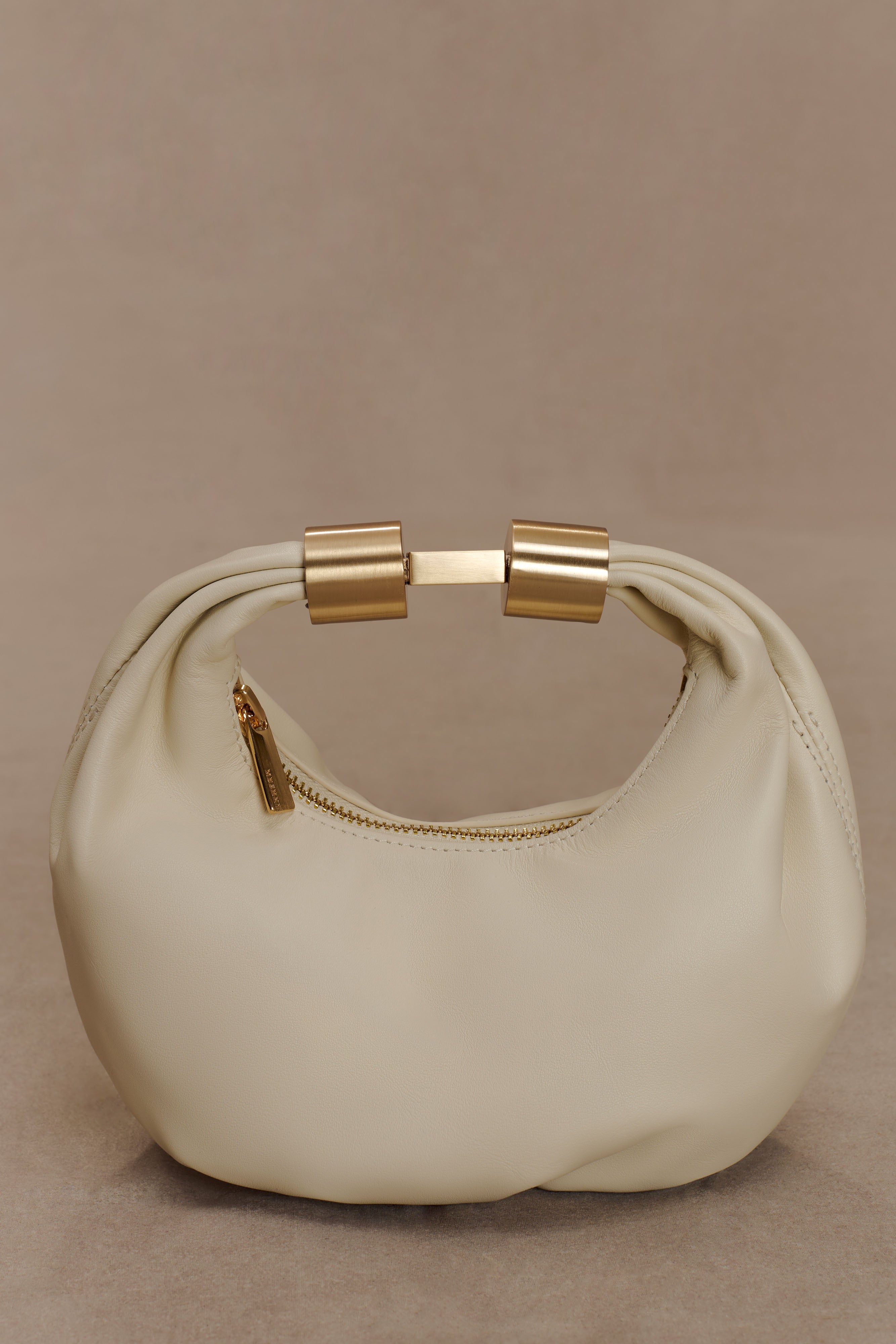 Alternative view of Bristol Mini Croissant Leather Bag - Ivory
