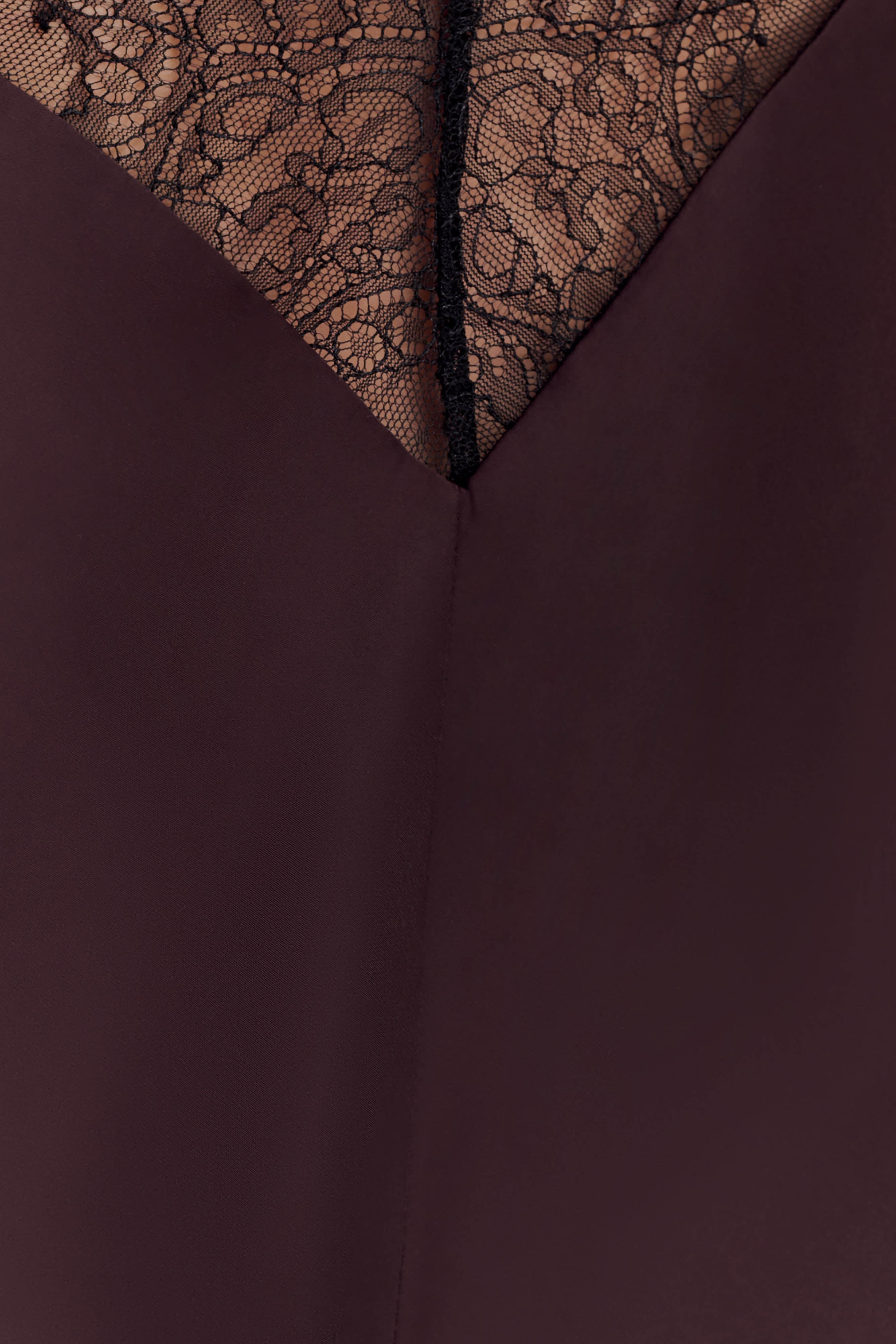Regina Halter Lace And Satin Mini Dress - Chocolate - Image 7