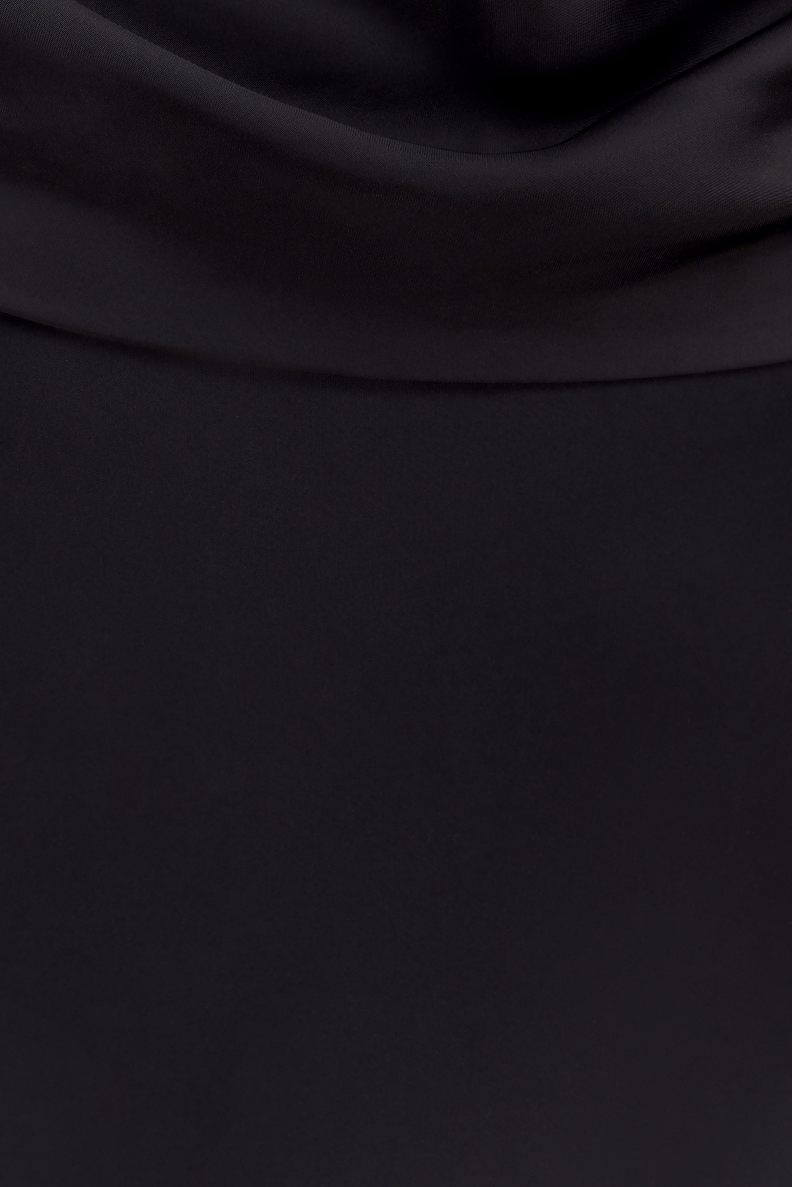 Lydia Cowl Neck Satin Maxi Dress - Black - Image 4