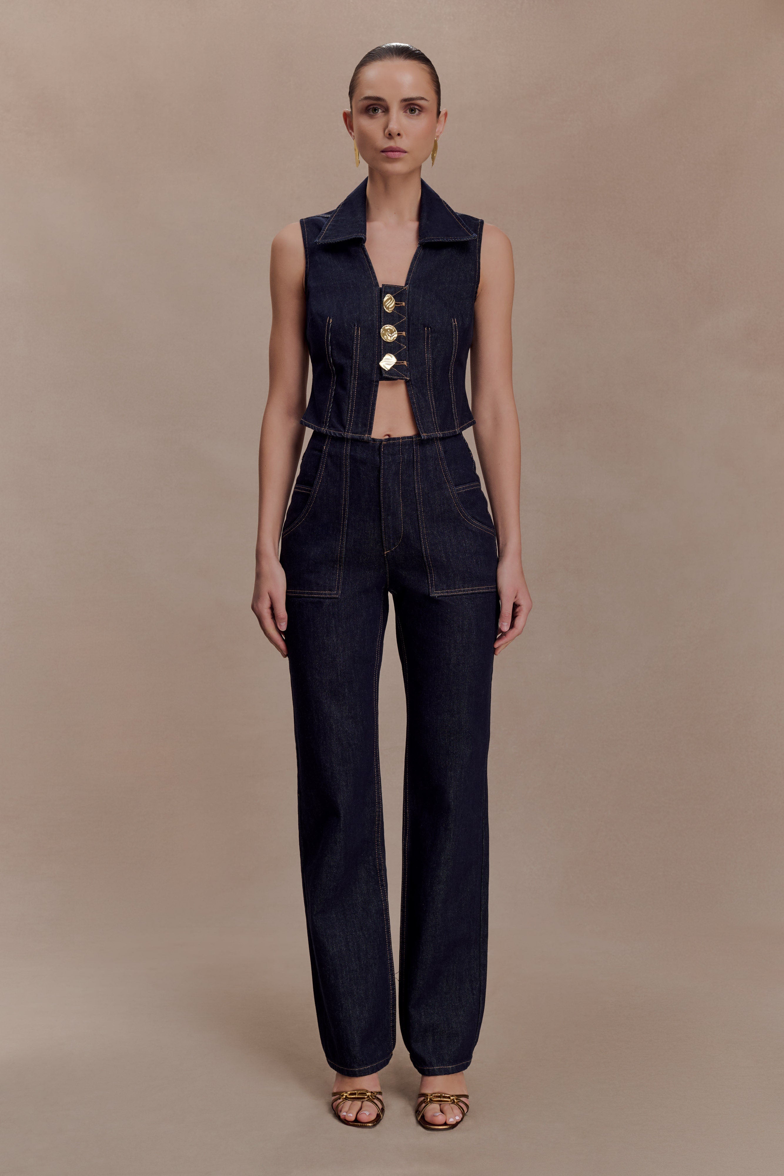 Clarrissa High Rise Jeans - Washed Indigo Blue - Image 3