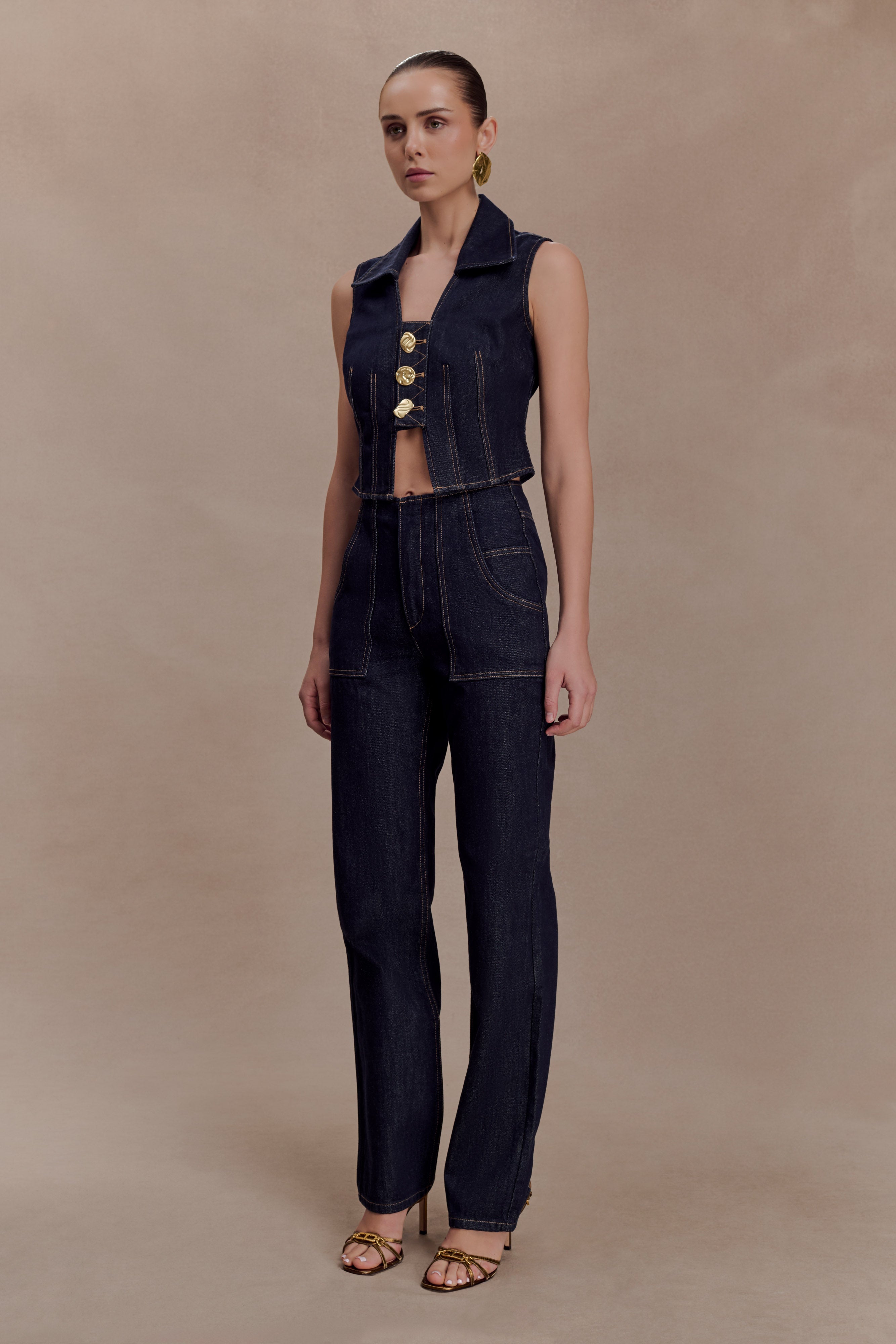 Clarrissa High Rise Jeans - Washed Indigo Blue - Image 4