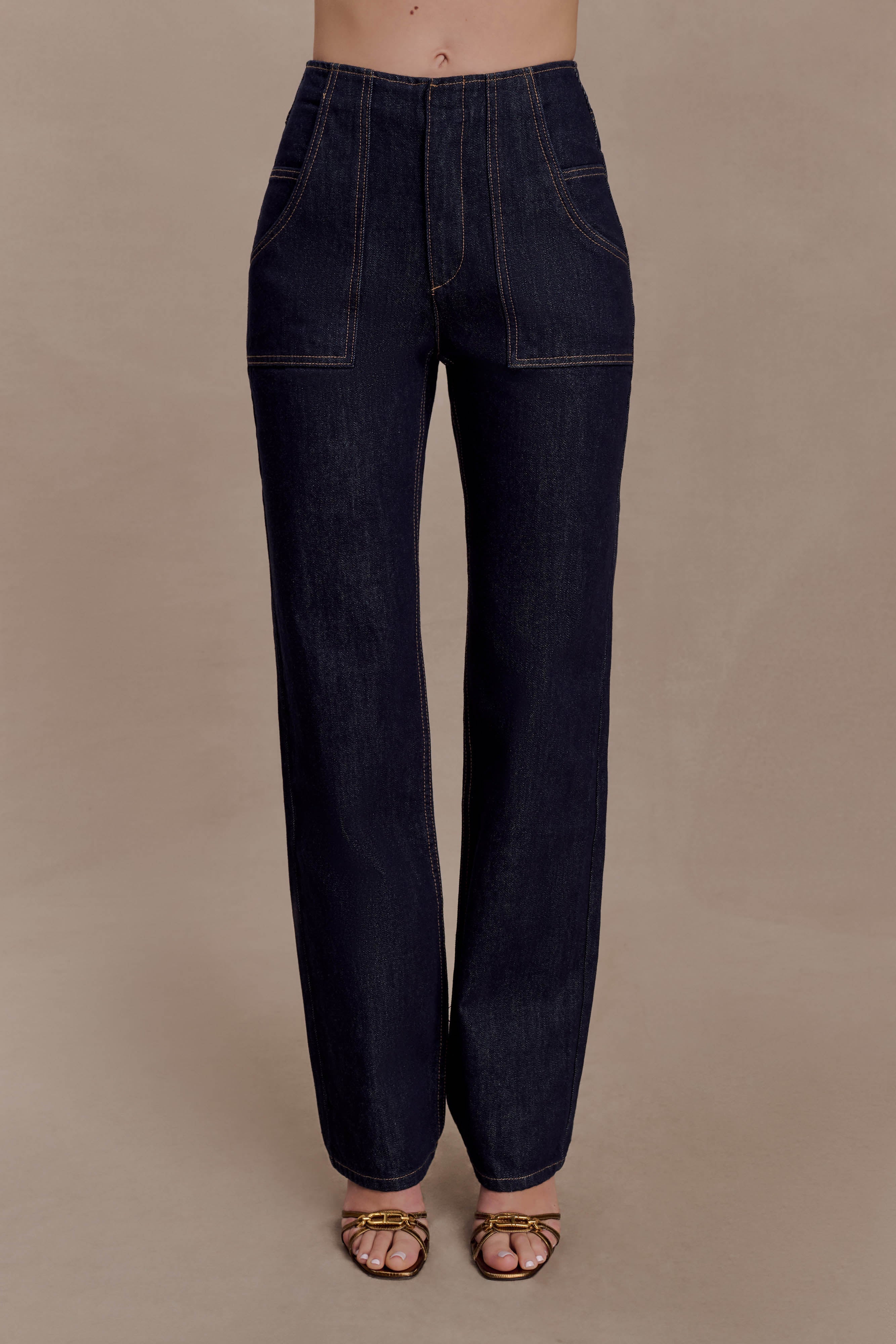 Clarrissa High Rise Jeans - Washed Indigo Blue - Image 6