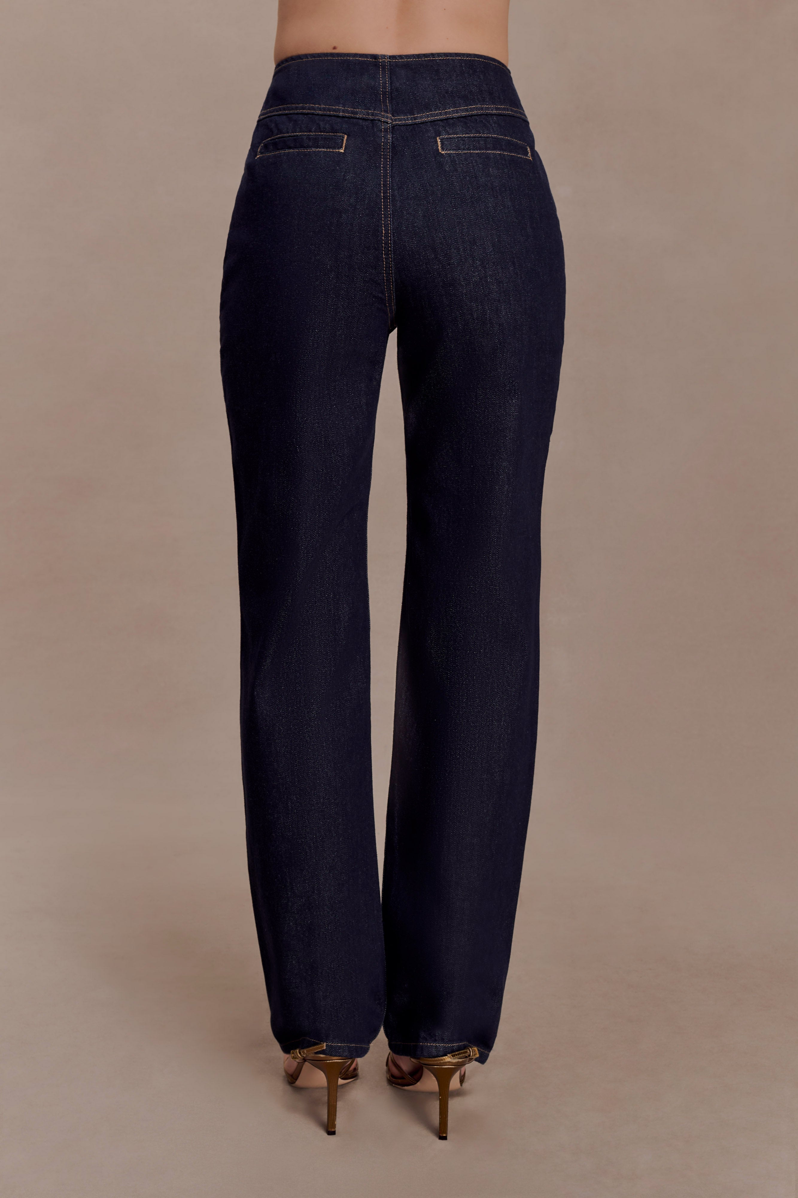 Clarrissa High Rise Jeans - Washed Indigo Blue - Image 5