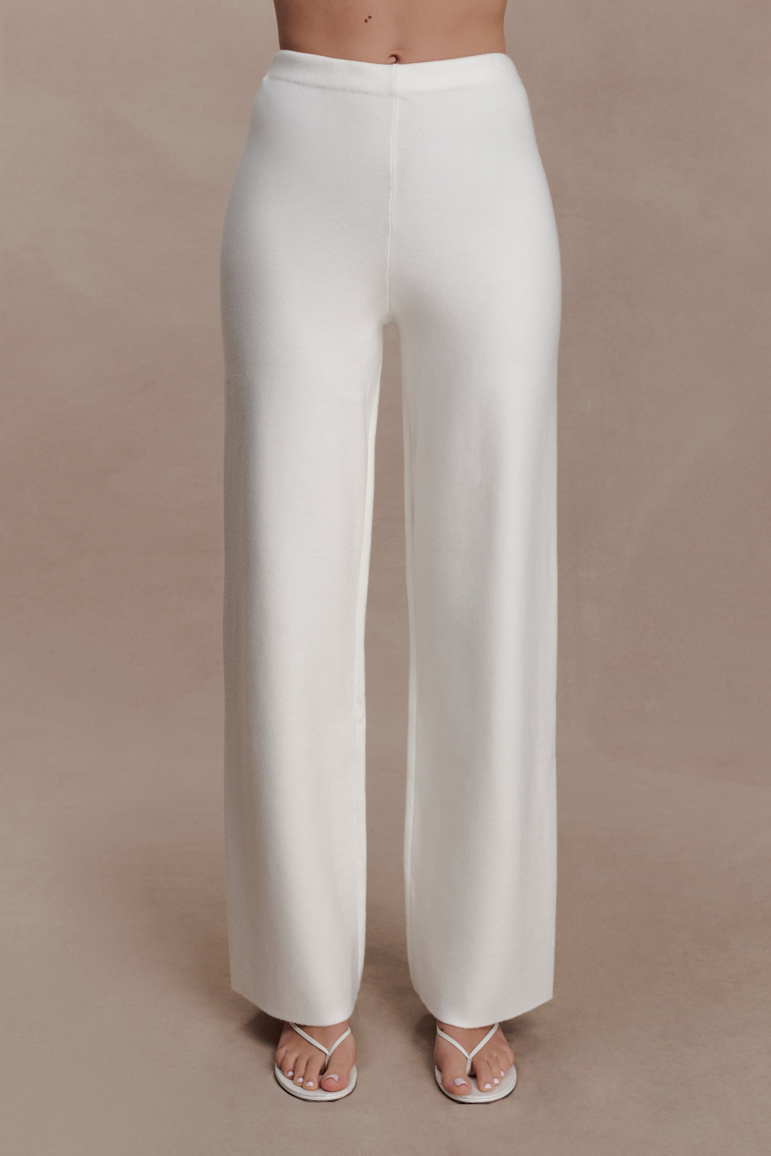 Kerrymae Straight Leg Knit Pants - Off White - Image 6