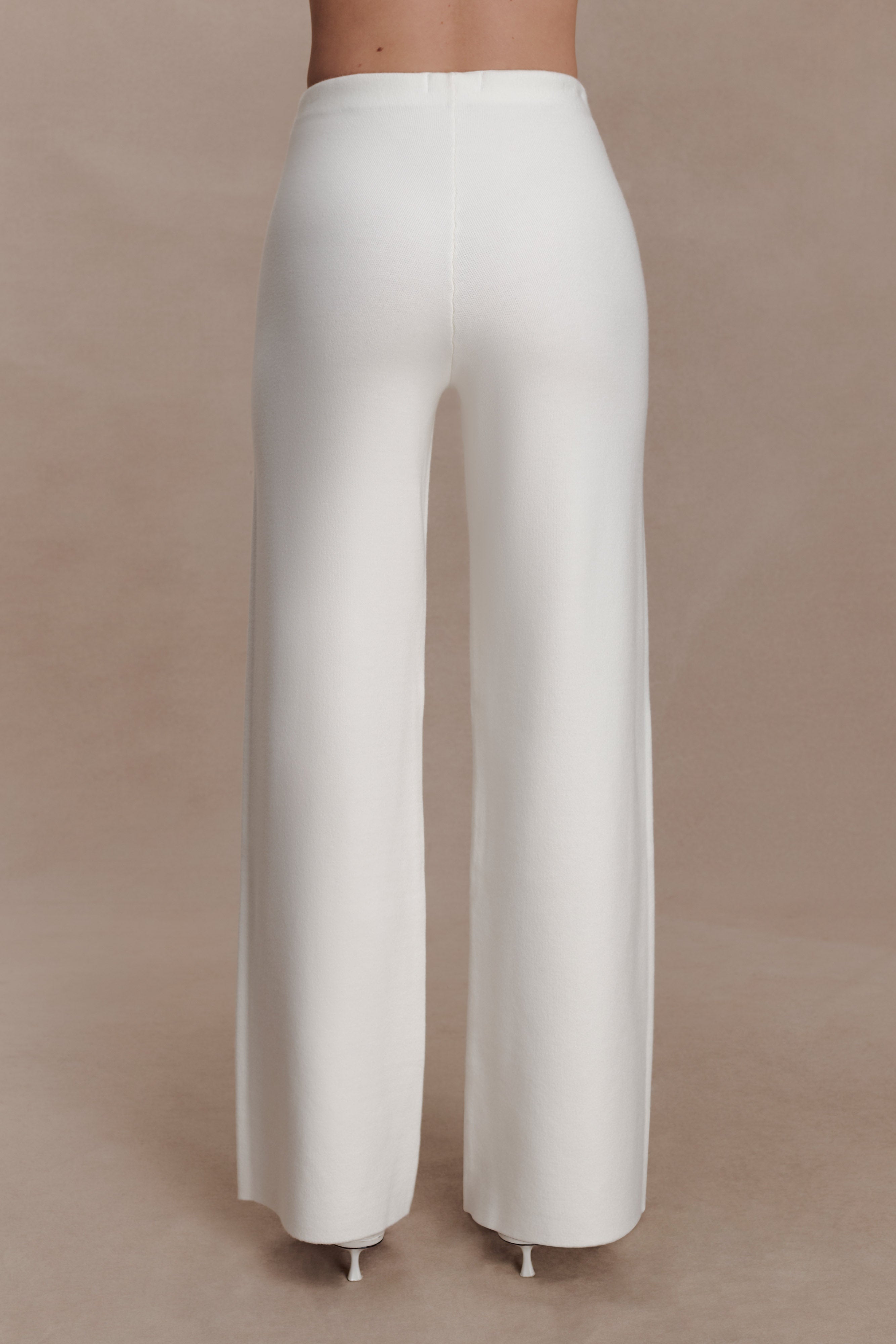 Kerrymae Straight Leg Knit Pants - Off White - Image 5