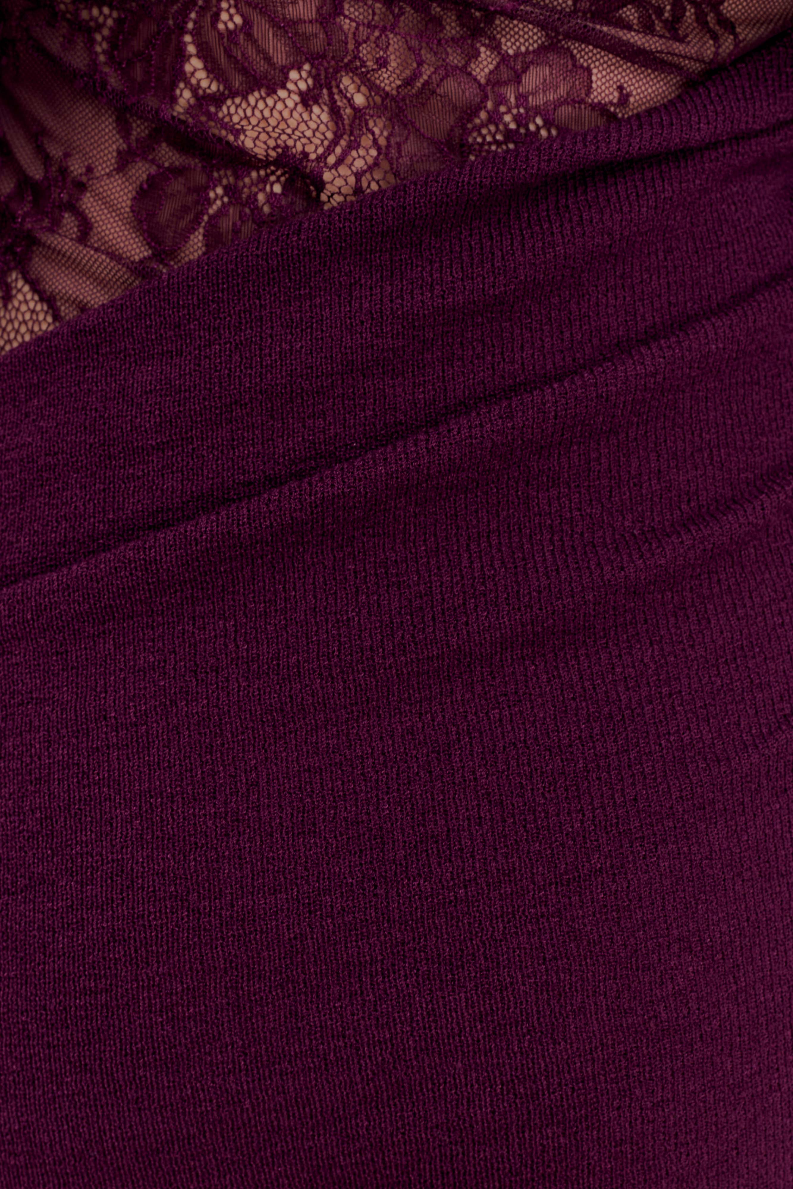 Luxie Lace Knit Maxi Dress - Plum - Image 5