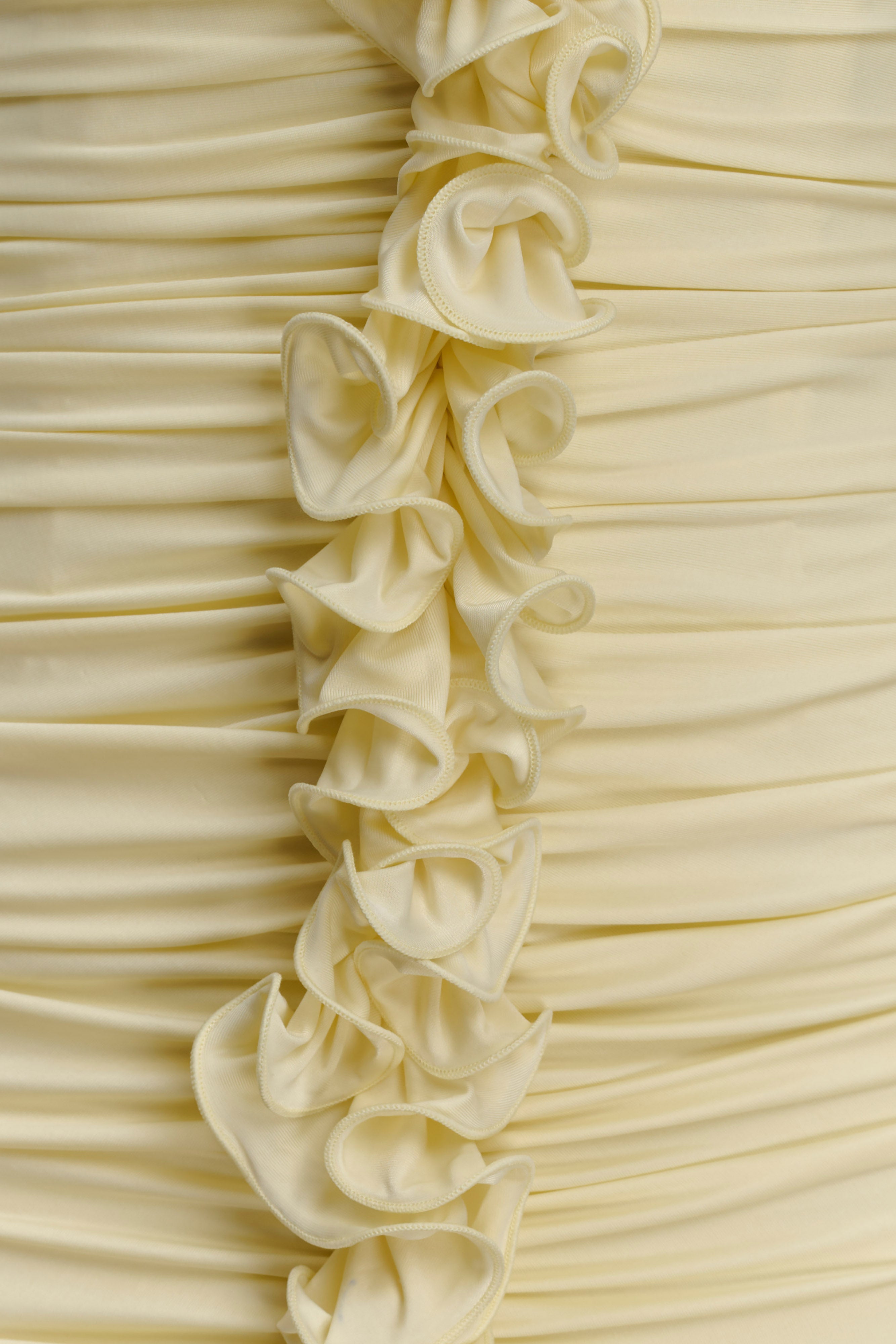Alessandra Slinky Ruffle Maxi Dress - Lemon - Image 5
