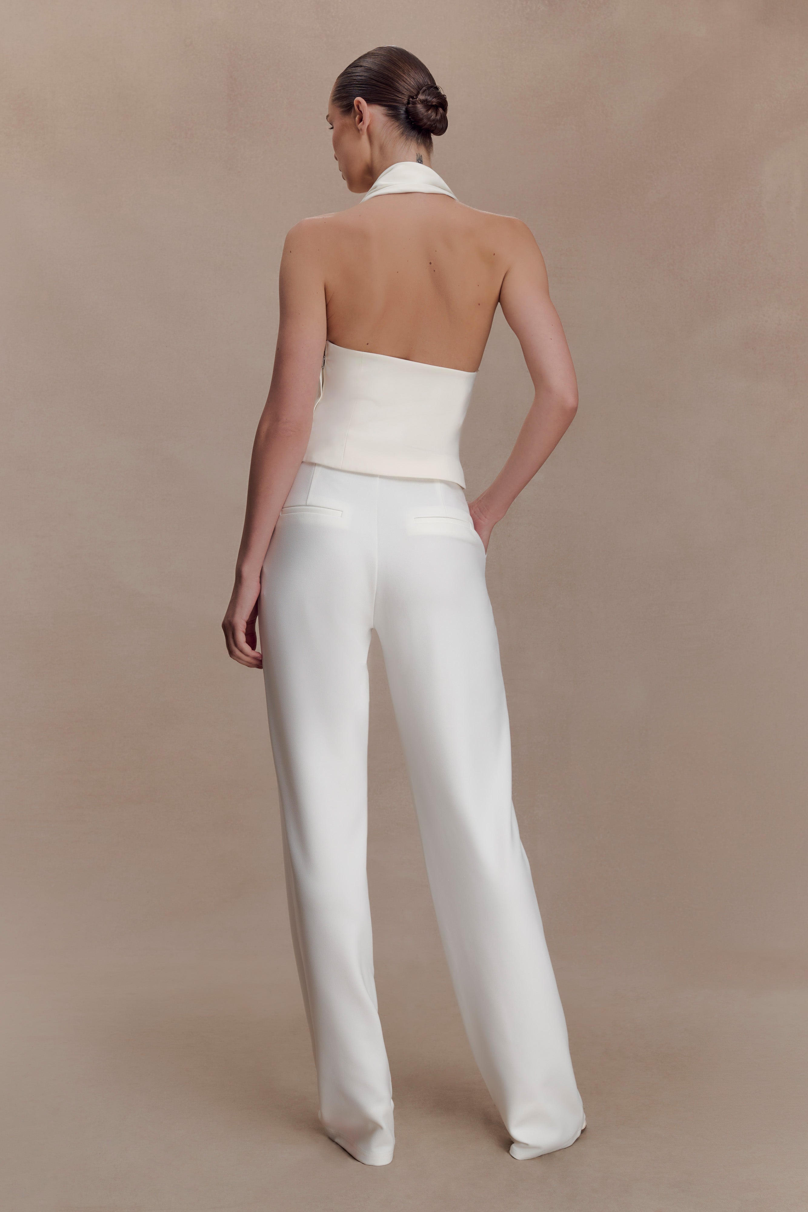 Marina Halter Top With Hardware - Ivory - Image 5