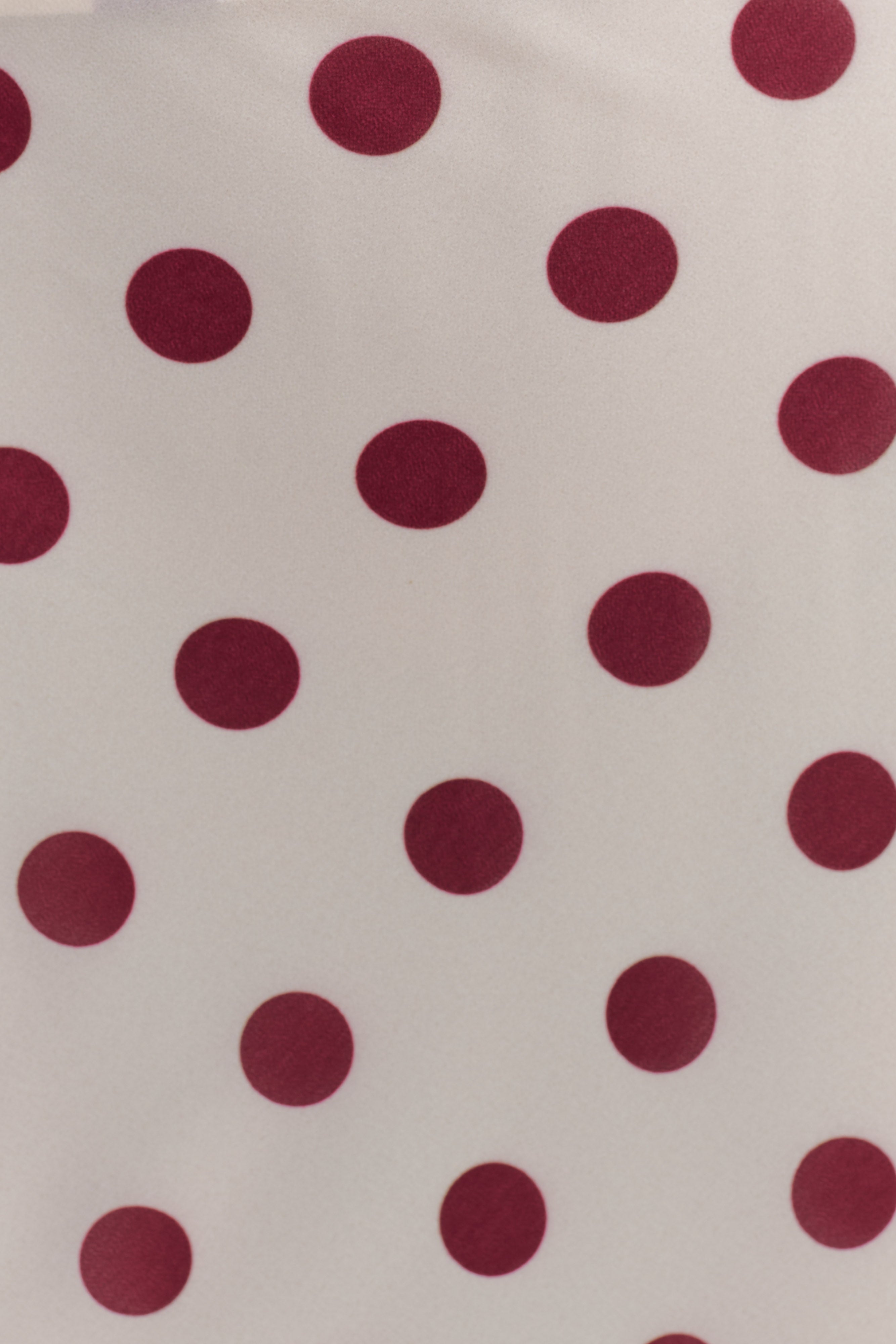 Nadine Halter Chiffon Maxi Dress - Ivory/Merlot Polka Dot - Image 9