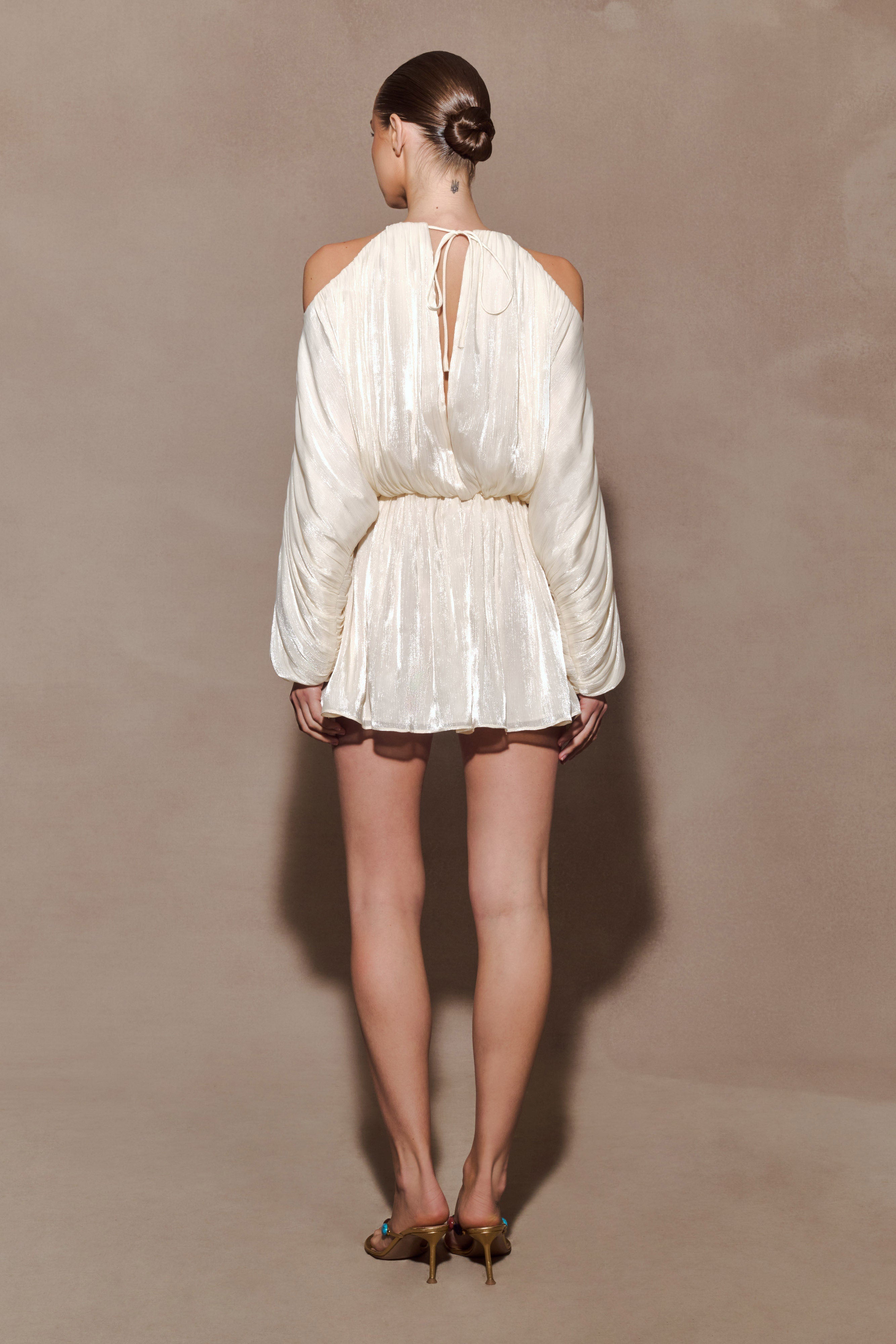 Alternative view of Minna Halter Mini Dress - Opal White