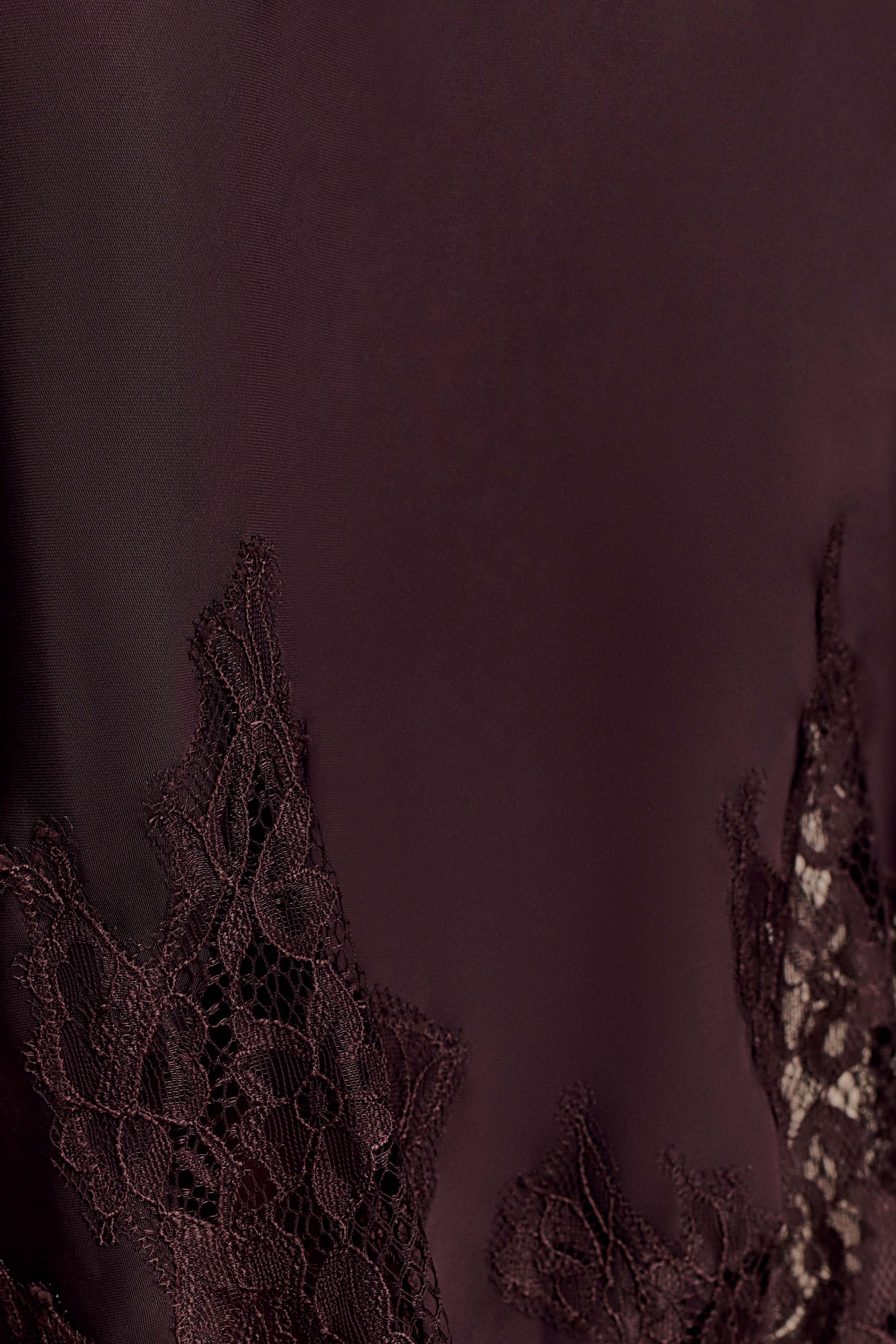 Nina Satin And Lace Maxi Skirt - Chocolate - Image 6