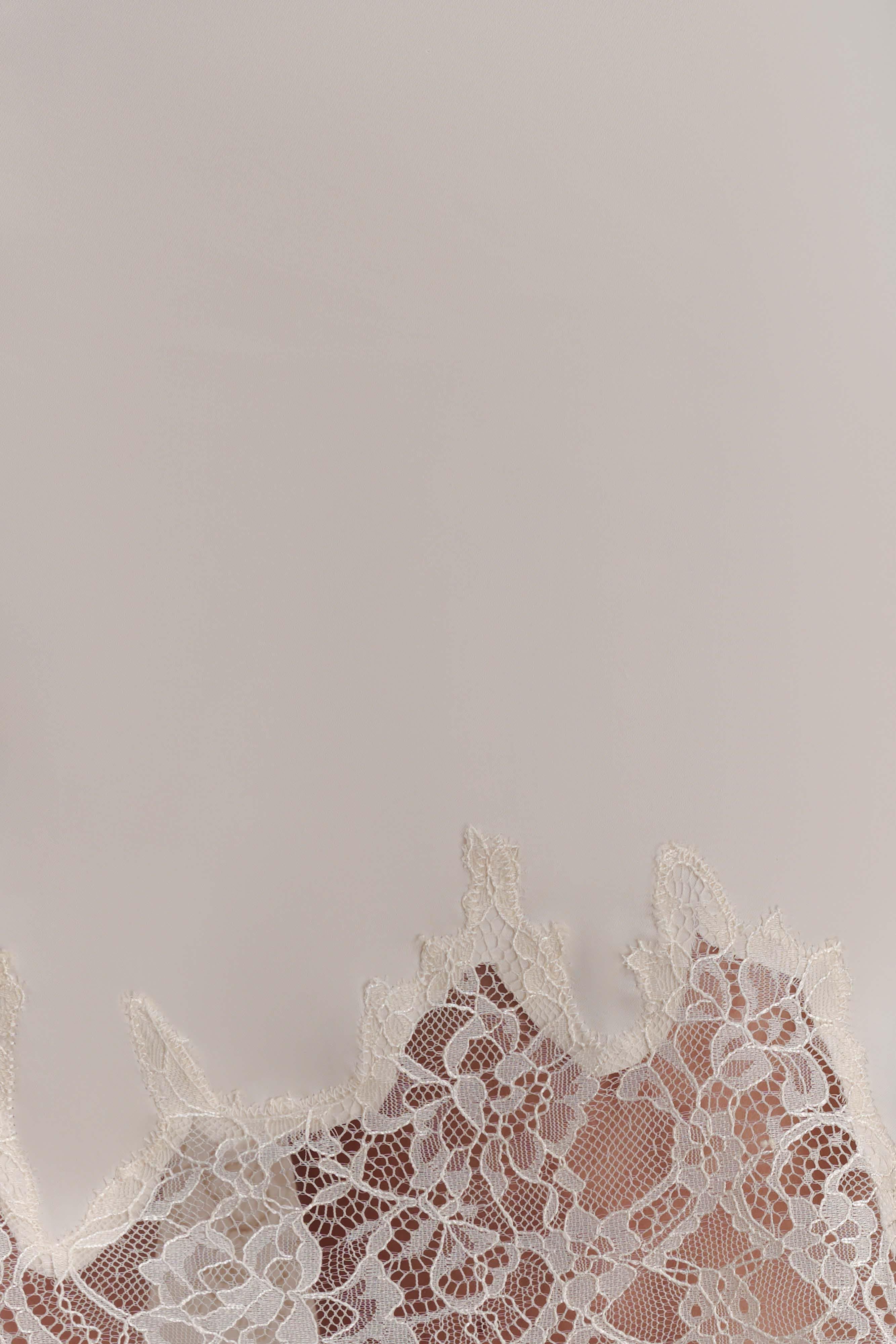 Nina Lace And Satin Mini Skirt - Ivory - Image 7