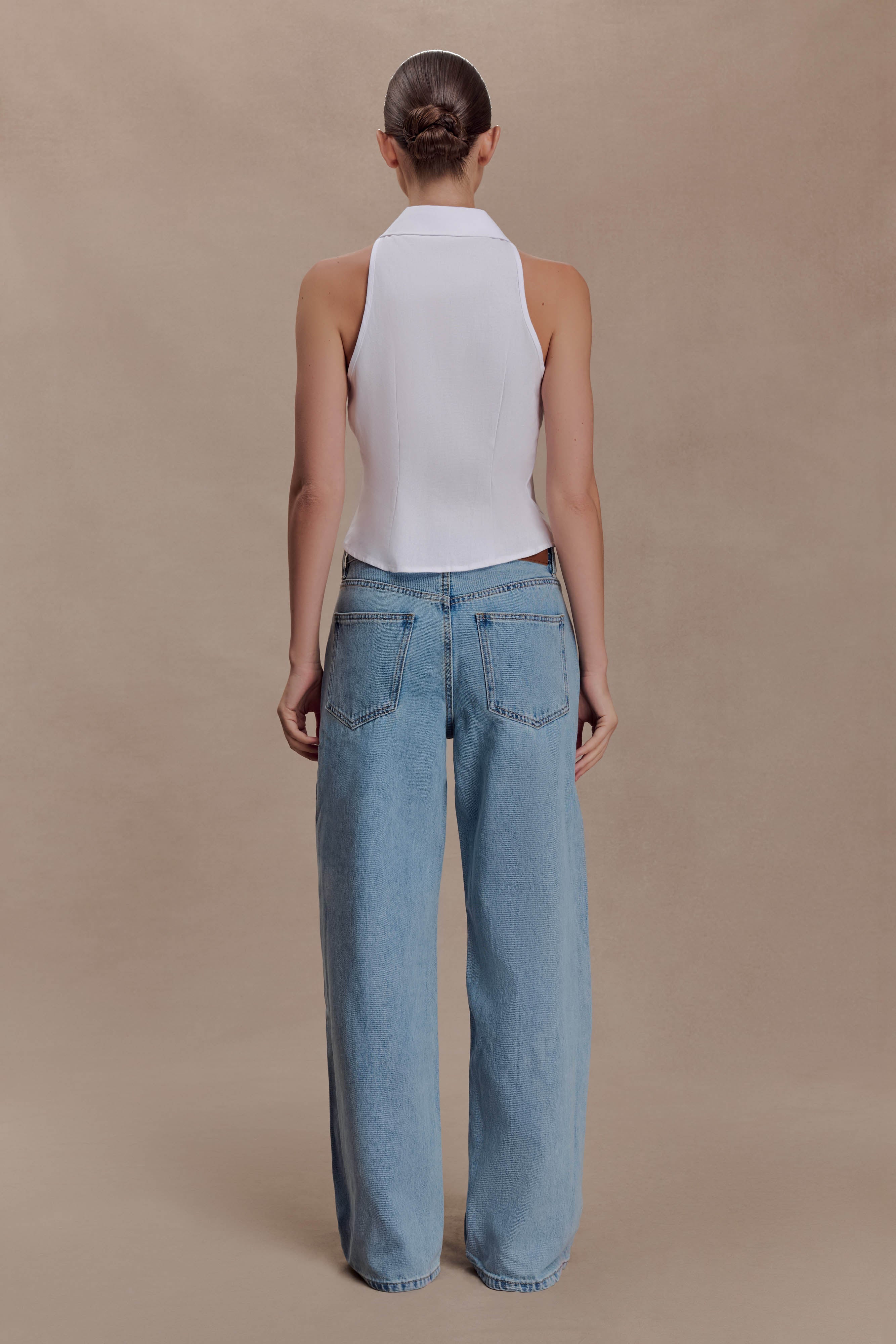 Alternative view of Scout Sleeveless Linen Shirt - White