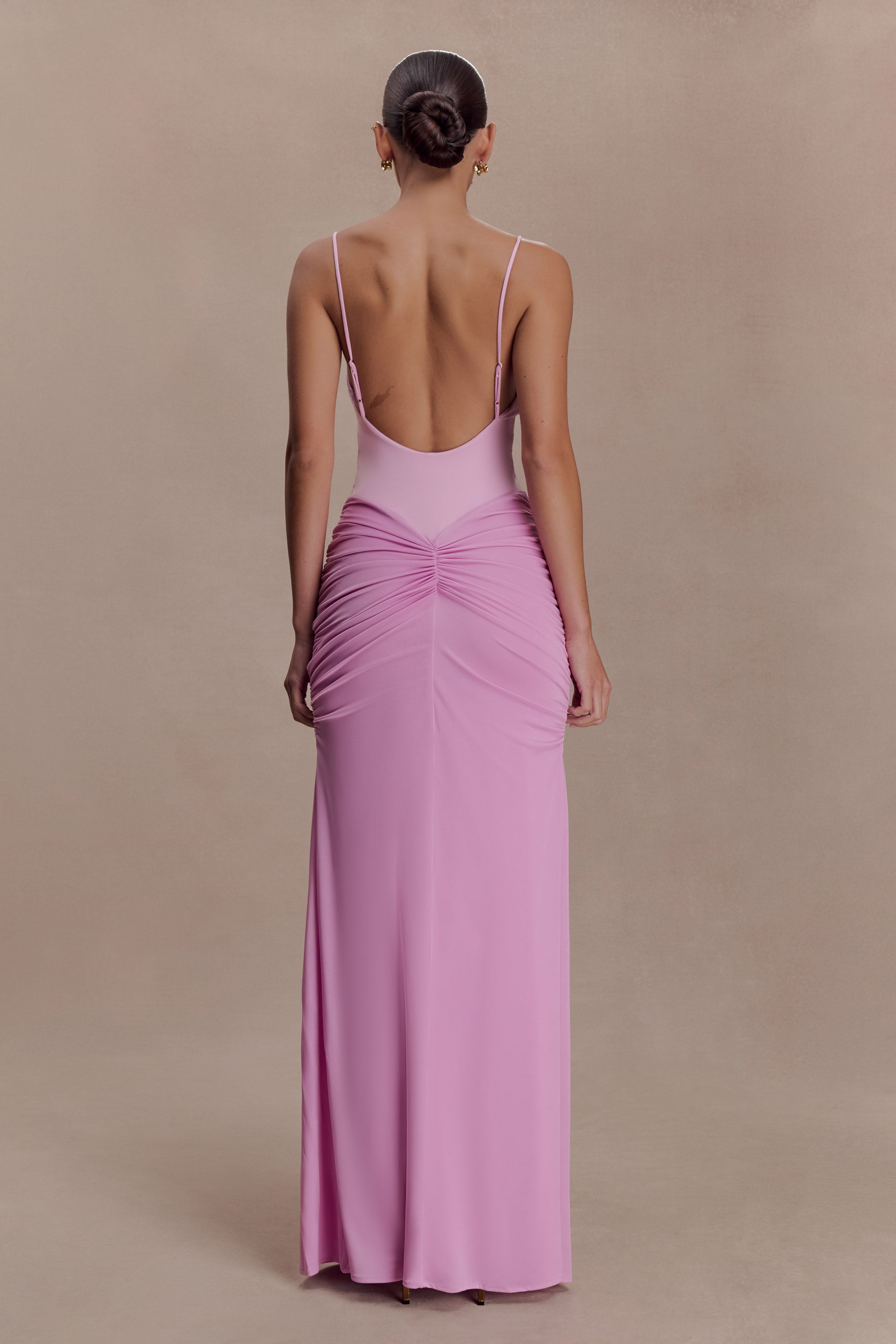 Alternative view of Roisin Slinky Maxi Dress - Powder Pink