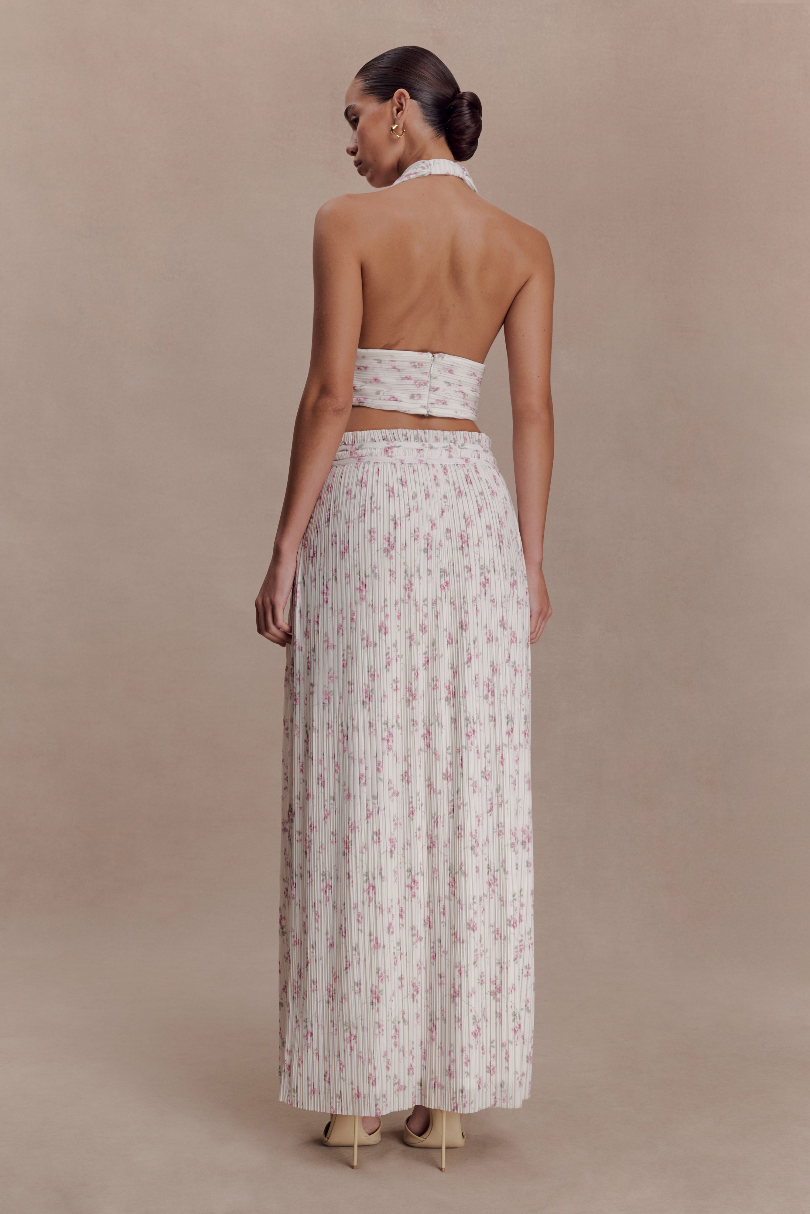 Alternative view of Amaris Gathered Plisse Maxi Skirt - Floral Ditsy Print