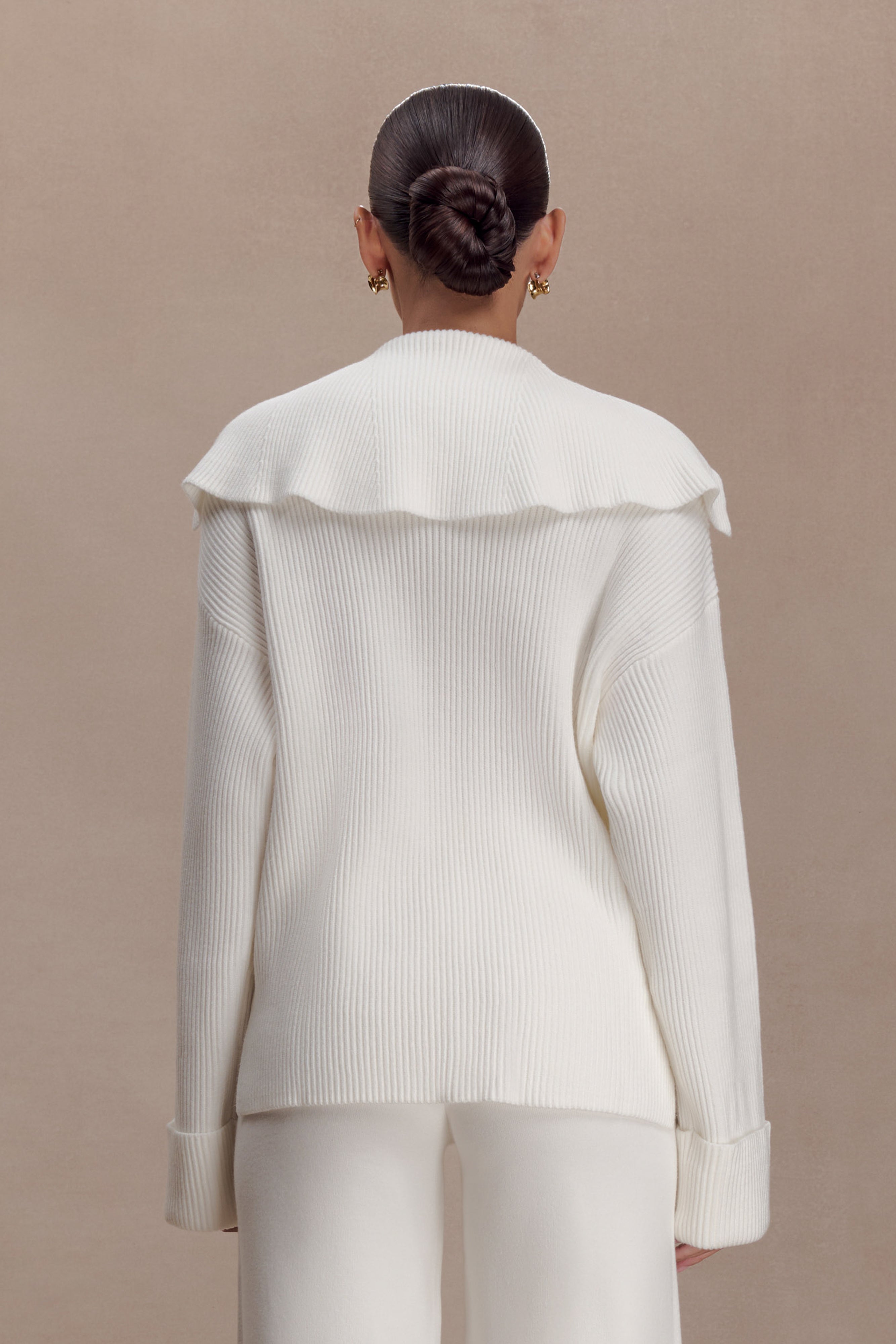 Alternative view of Bianka V Neck Knit Jumper - Off White