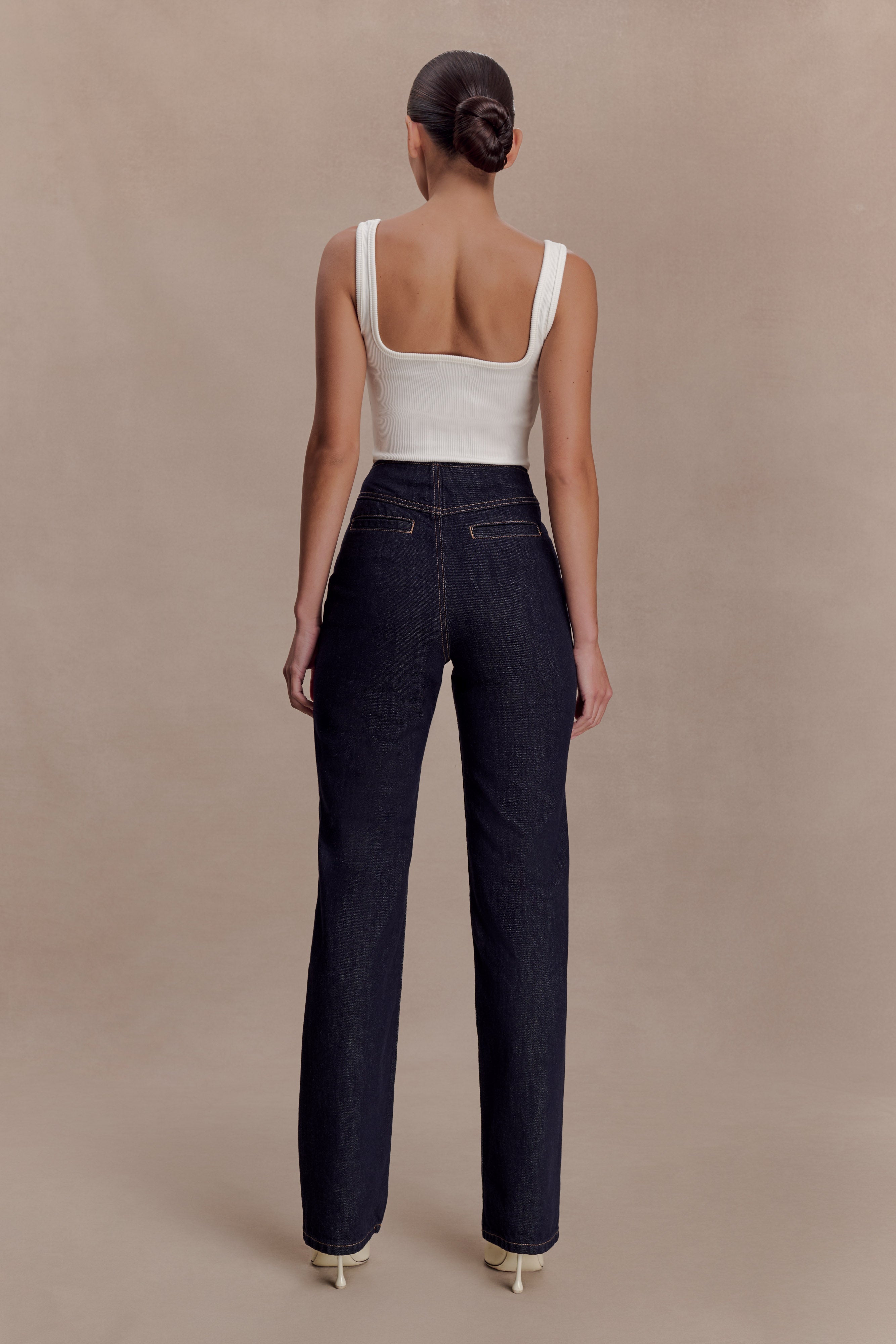 Clarrissa High Rise Jeans - Washed Indigo Blue - Image 2