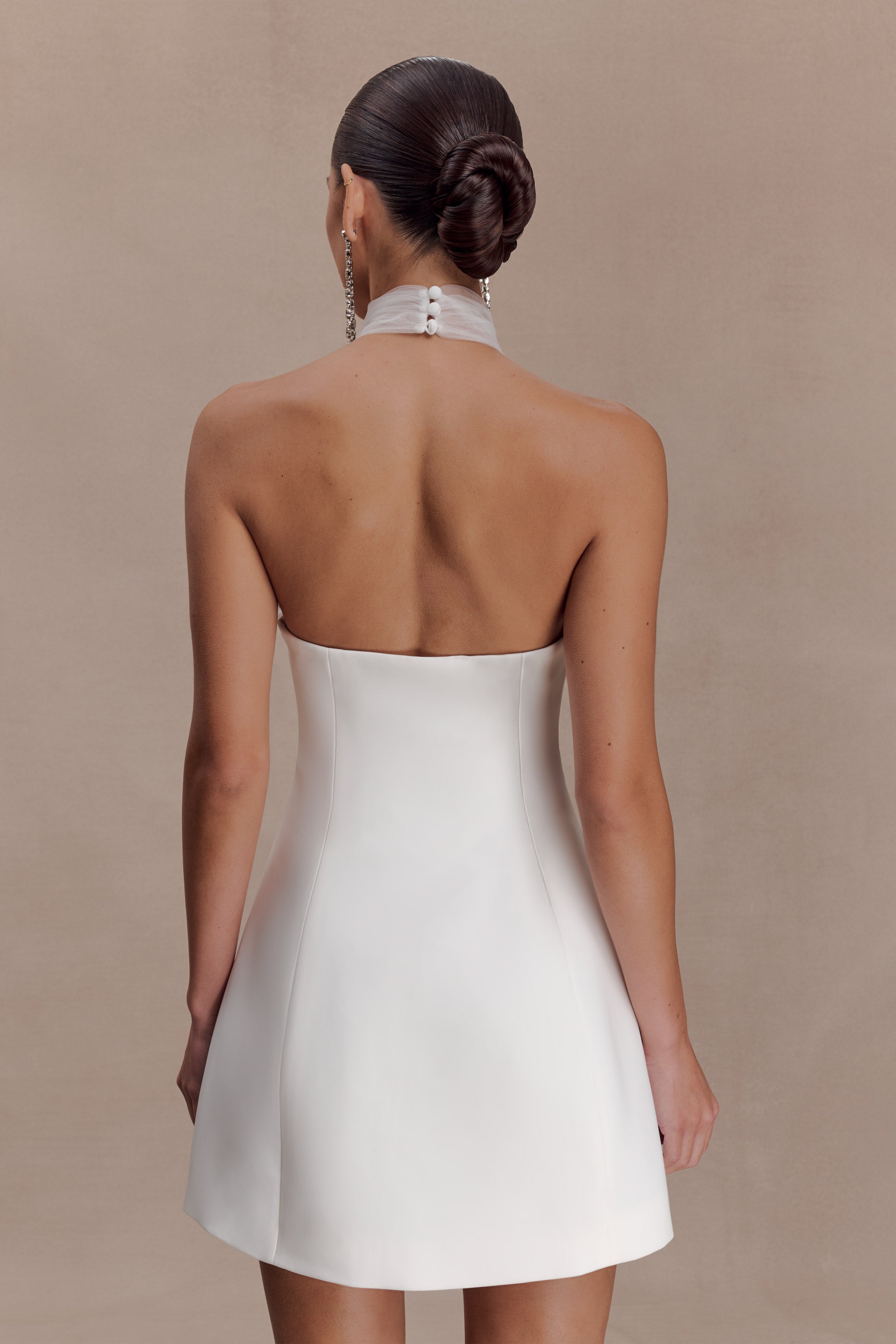 Alternative view of Riley Halter Suiting Mini Dress - Ivory