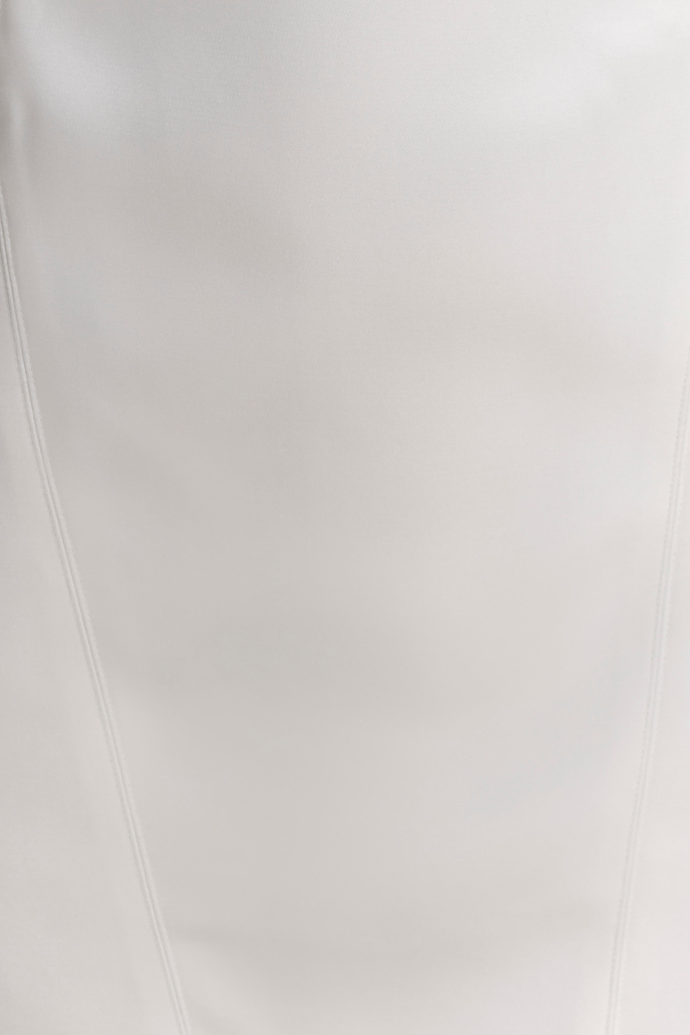 Beth Satin Mini Dress - White - Image 5