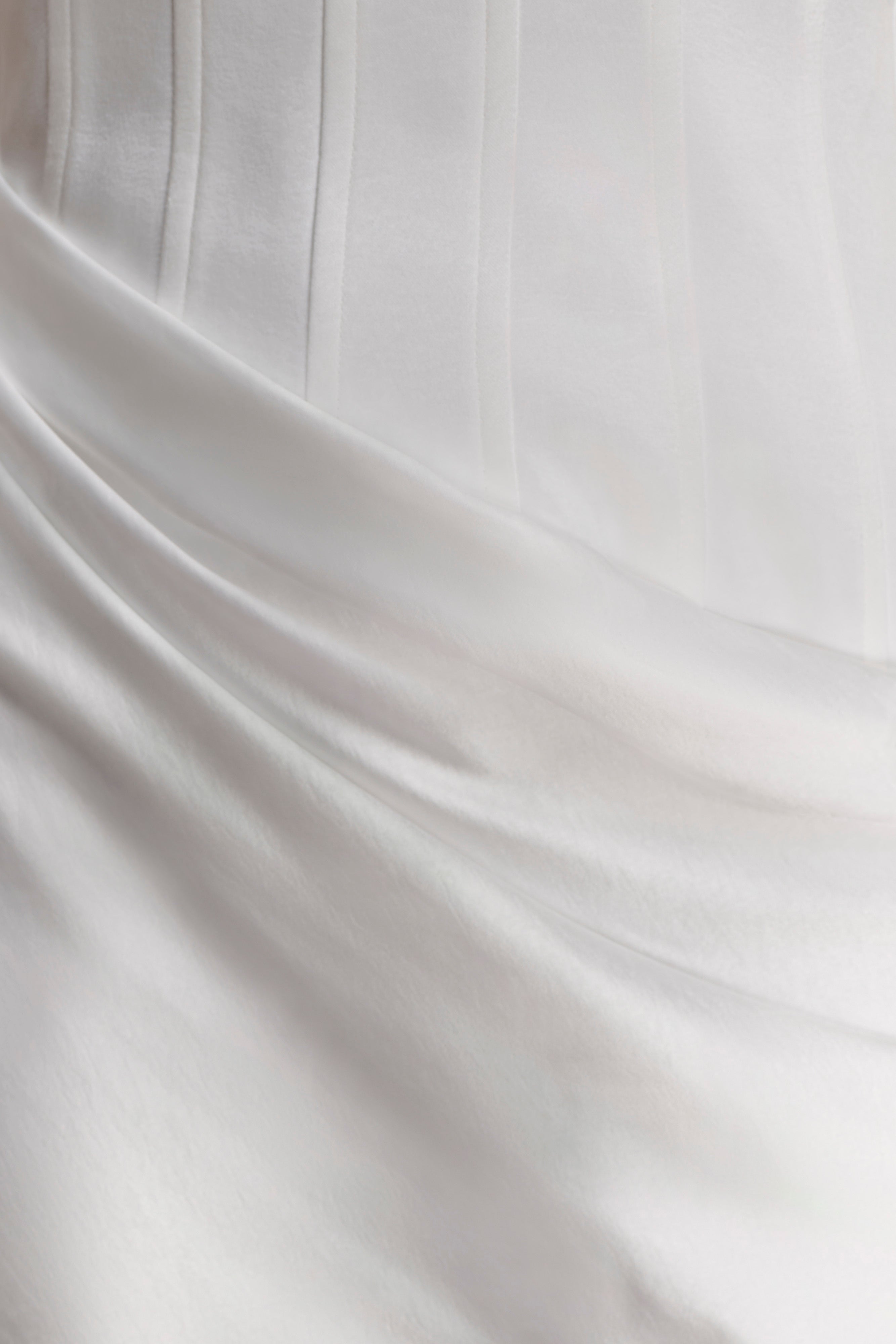 Grace Strapless Draped Waist Maxi Dress - Ivory - Image 6