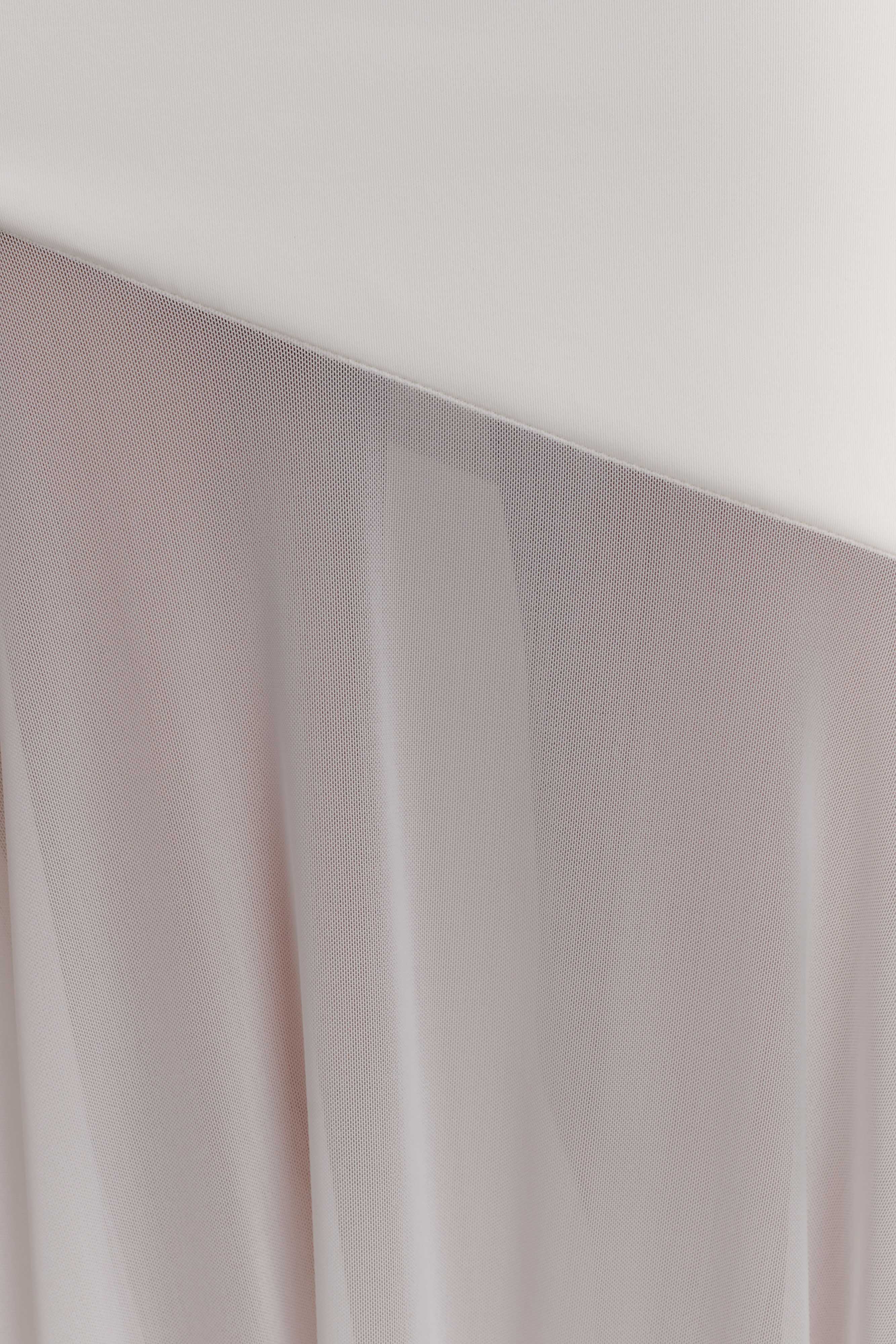 Portia Scuba And Mesh Maxi Skirt - White - Image 7