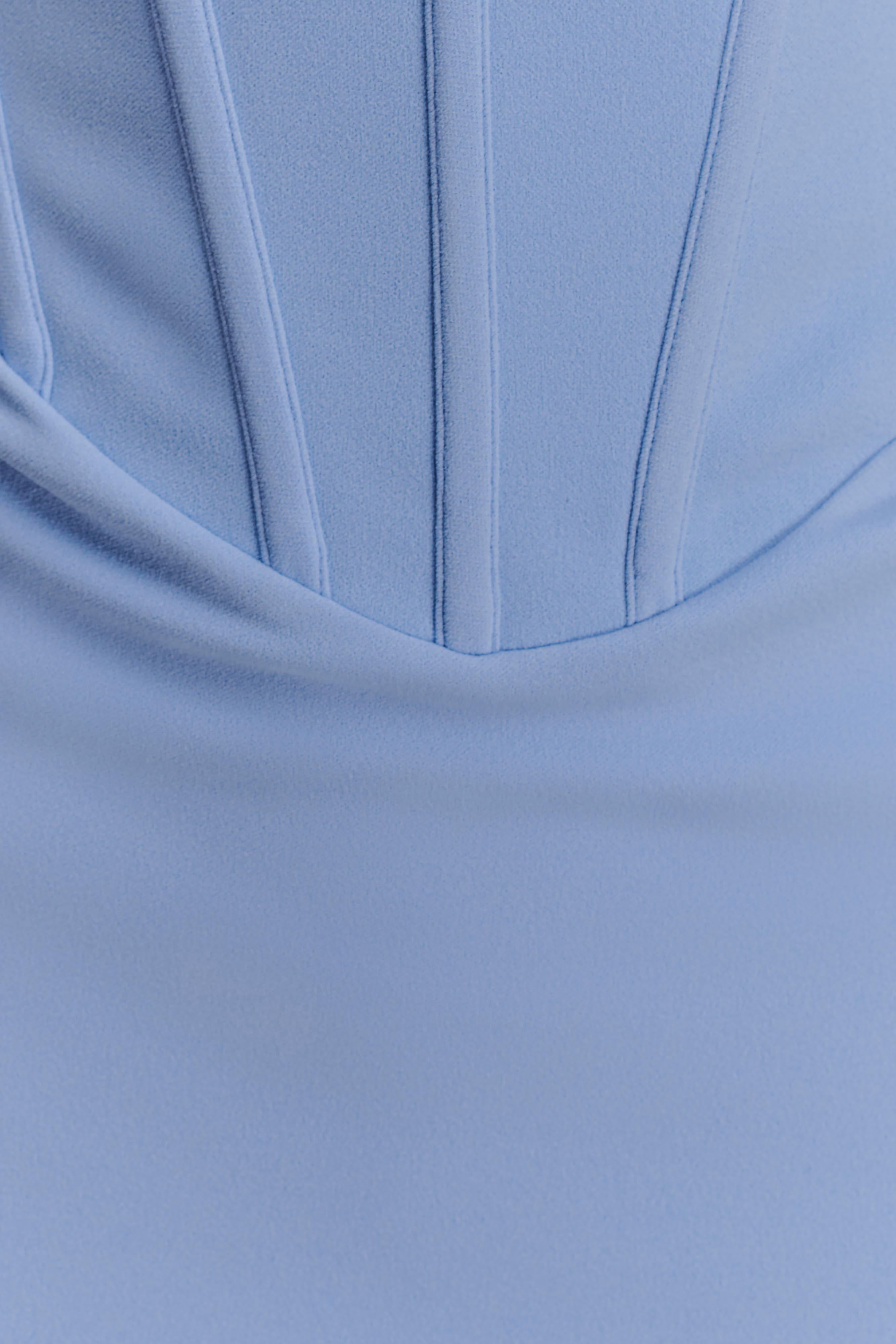 Luella Crepe Corset Maxi Dress - Cornflower Blue - Image 5