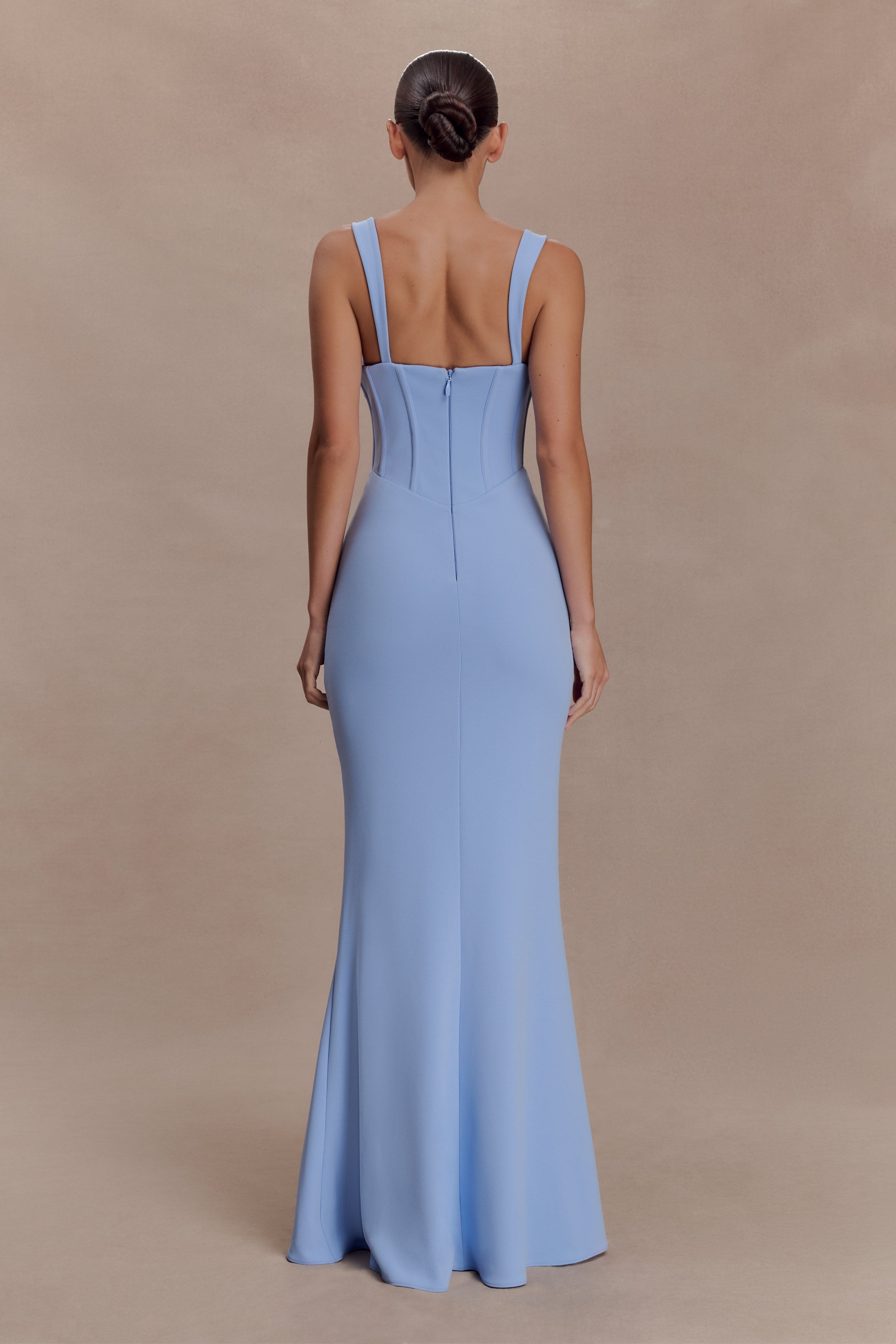 Alternative view of Luella Crepe Corset Maxi Dress - Cornflower Blue