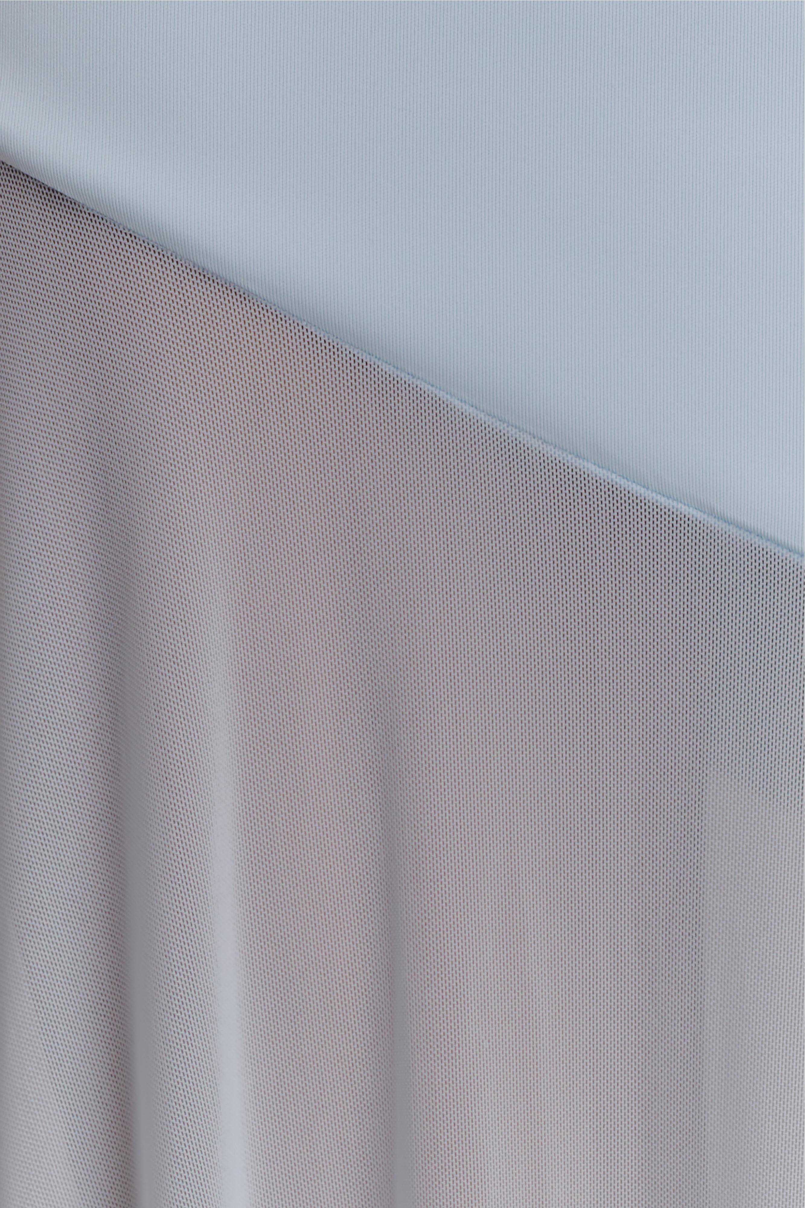 Portia Scuba And Mesh Maxi Skirt - Pale Blue - Image 7