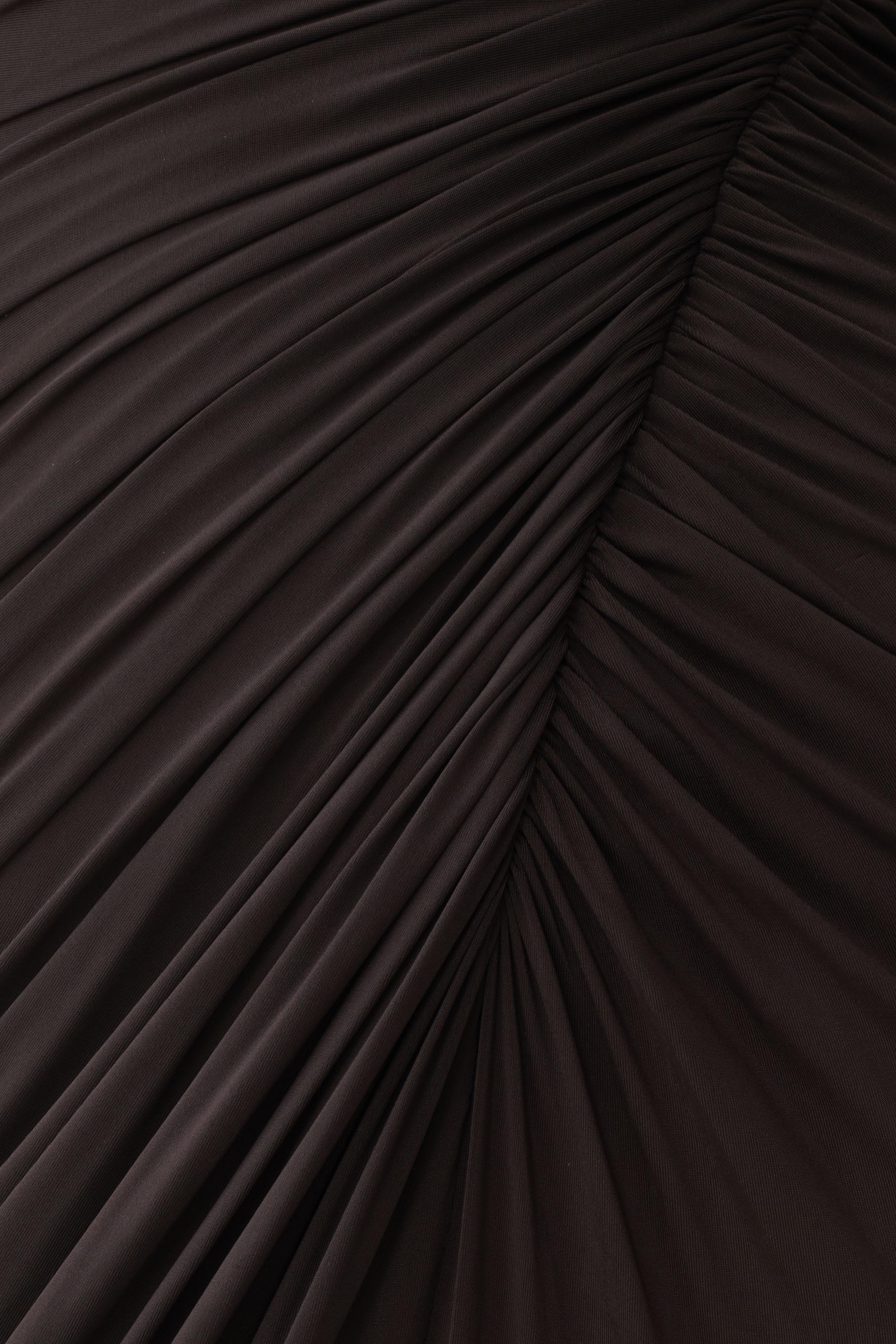 Ryn Twisted One Shoulder Maxi Dress - Dark Chocolate - Image 7